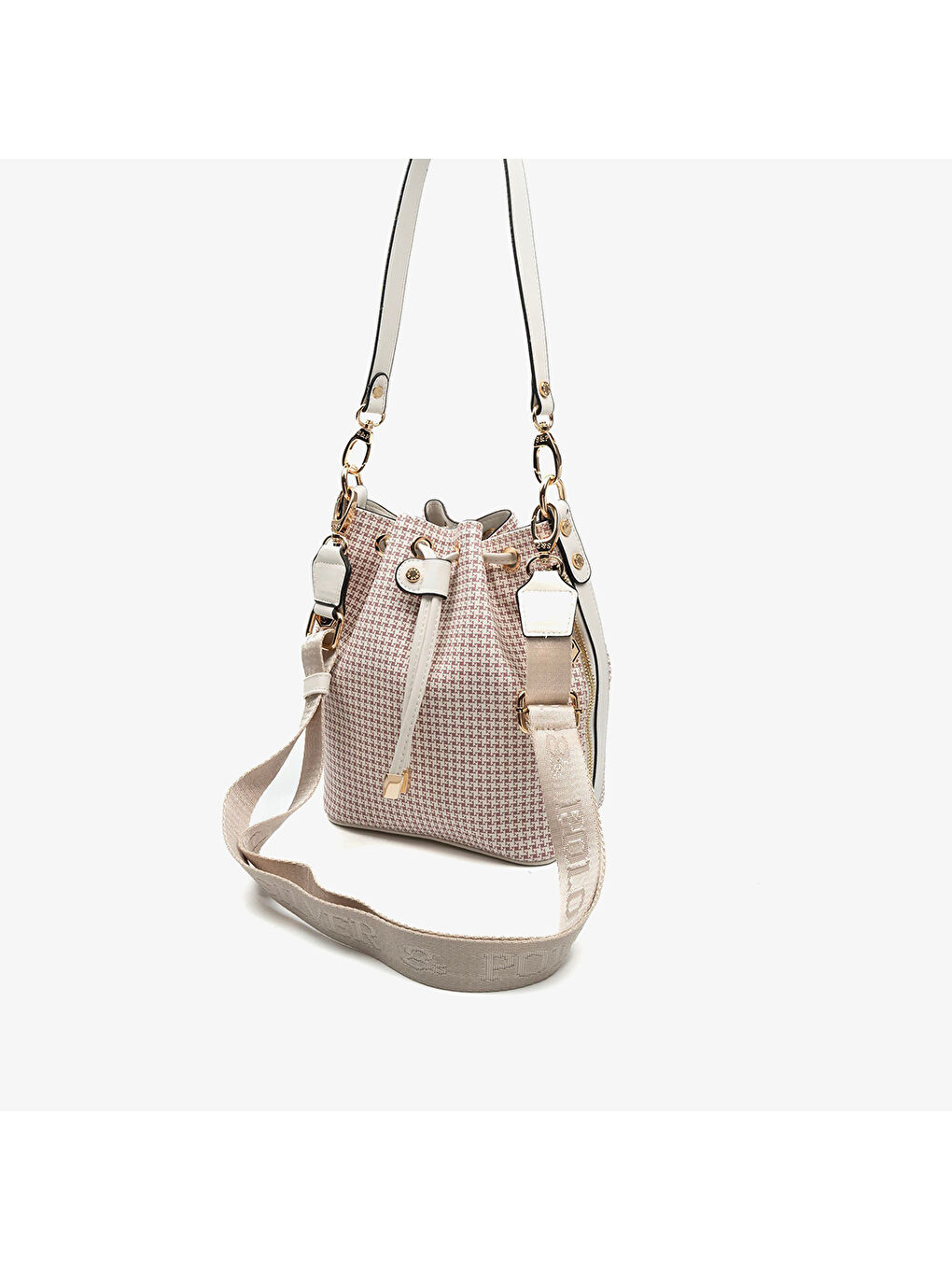 Bej Kadın SP1137-M204 SILVER POLO Omuz Çantası Bordo-Kemik-3