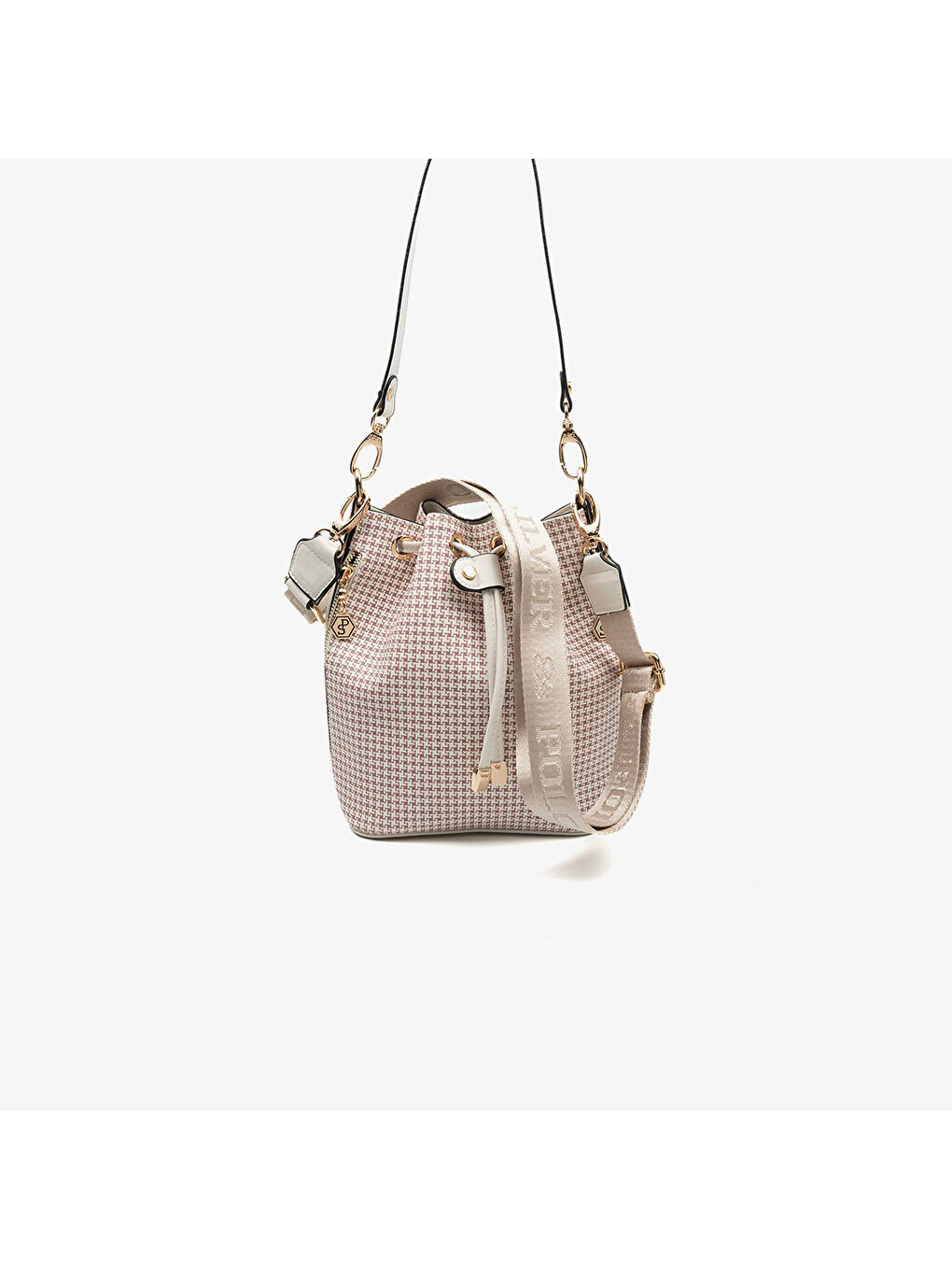 Bej Kadın SP1137-M204 SILVER POLO Omuz Çantası Bordo-Kemik-4