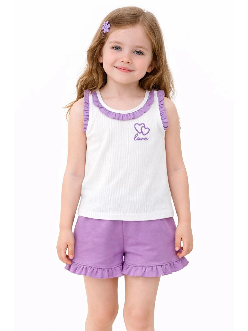 Lila Love Nakışlı Kız Takım 50364