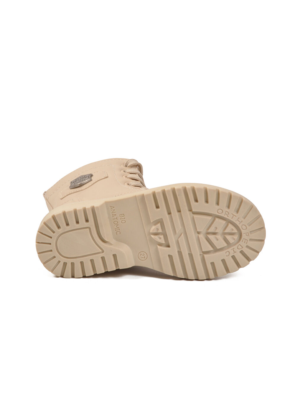 Bej içi Polarlı Bağcıklı Fermuarlı Kız Çocuk Bot 24028 P-4