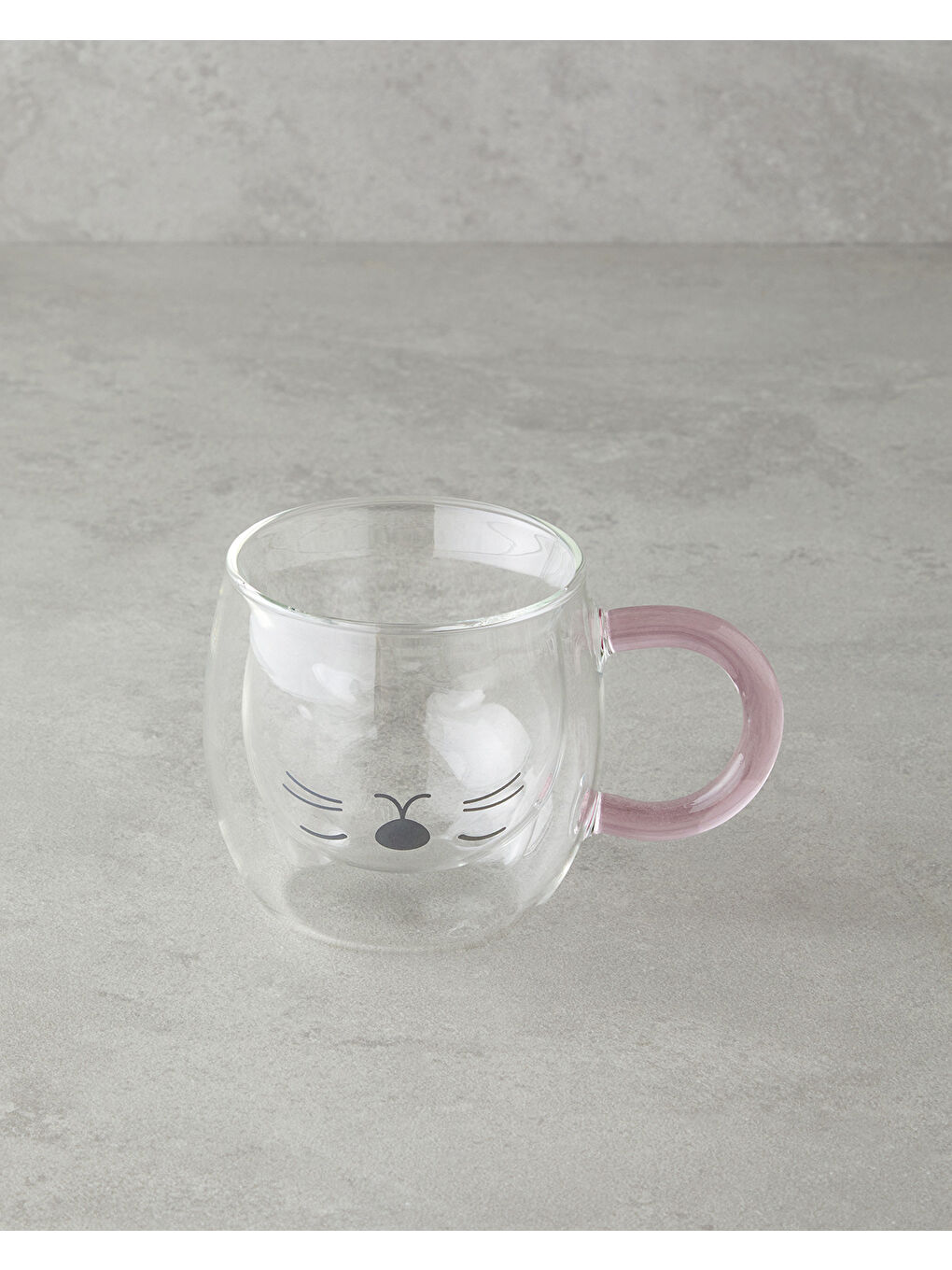 Catie Borosilikat Cam Double Wall Kupa 280 ml Pembe-1