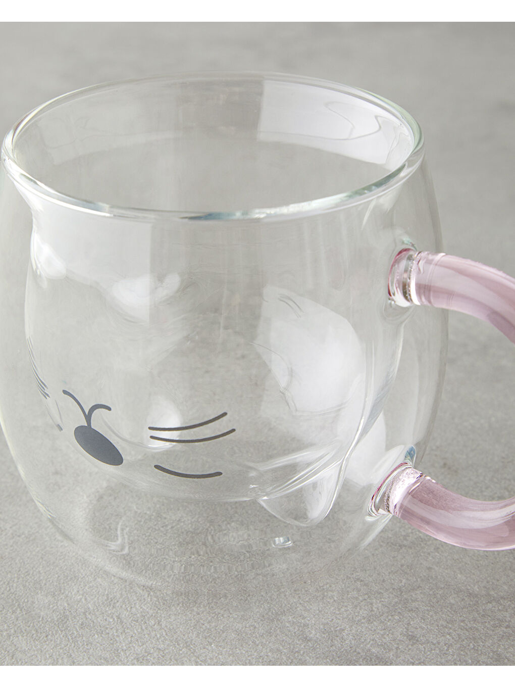 Catie Borosilikat Cam Double Wall Kupa 280 ml Pembe-2
