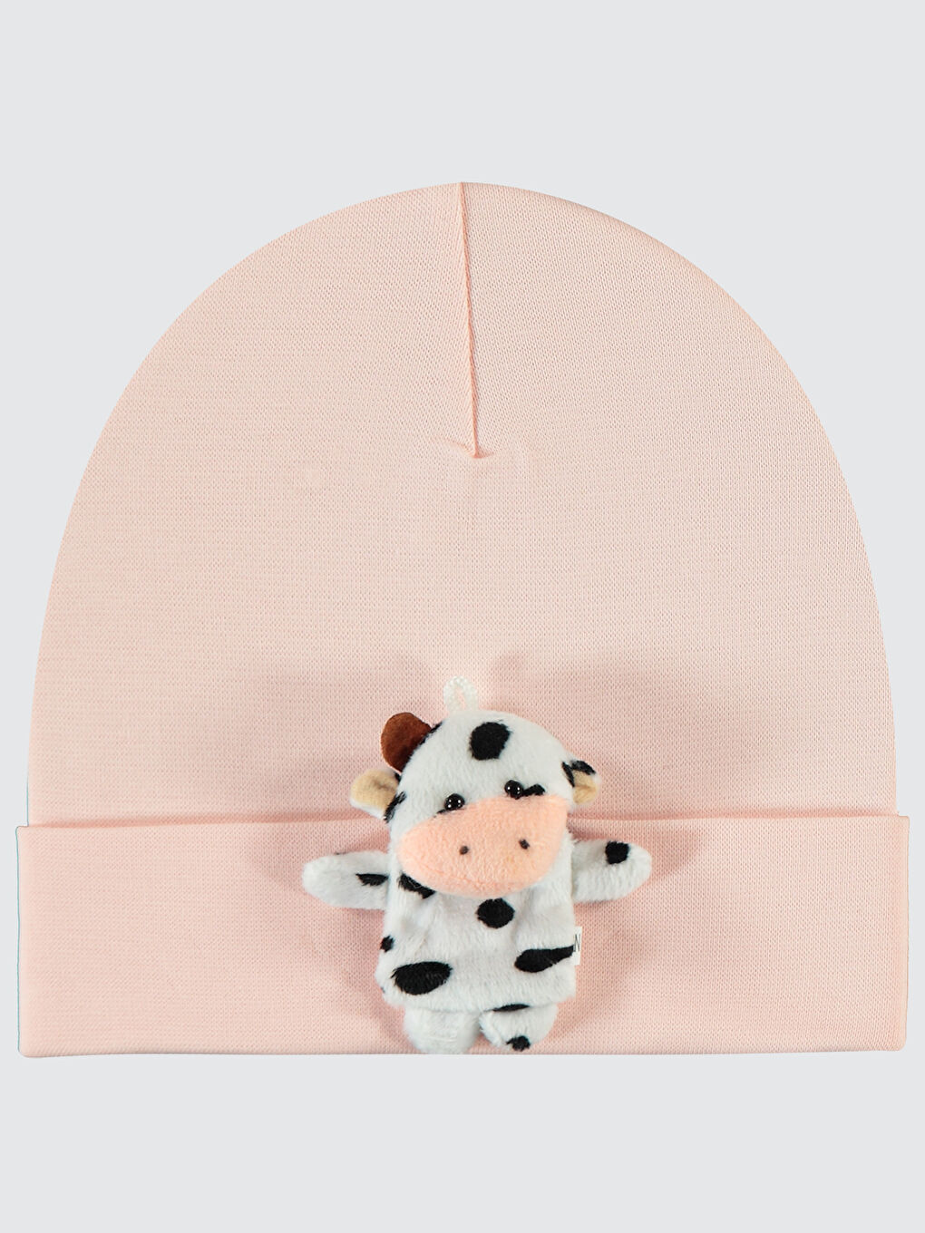 Pembe Baby Bebek Oyuncaklı Şapka Somon