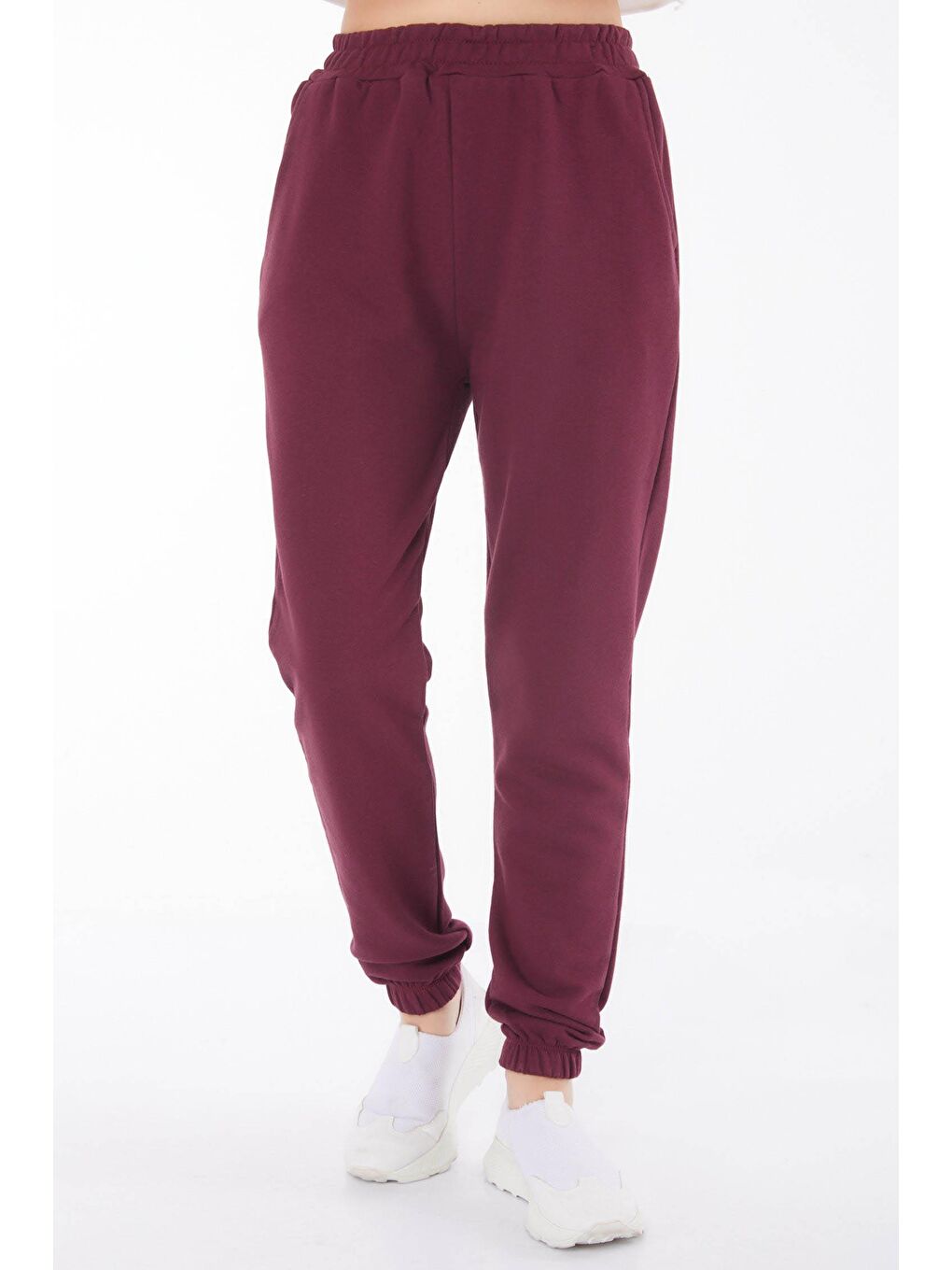 Orta Kadın Bordo Eşofman Altı - 25705-1