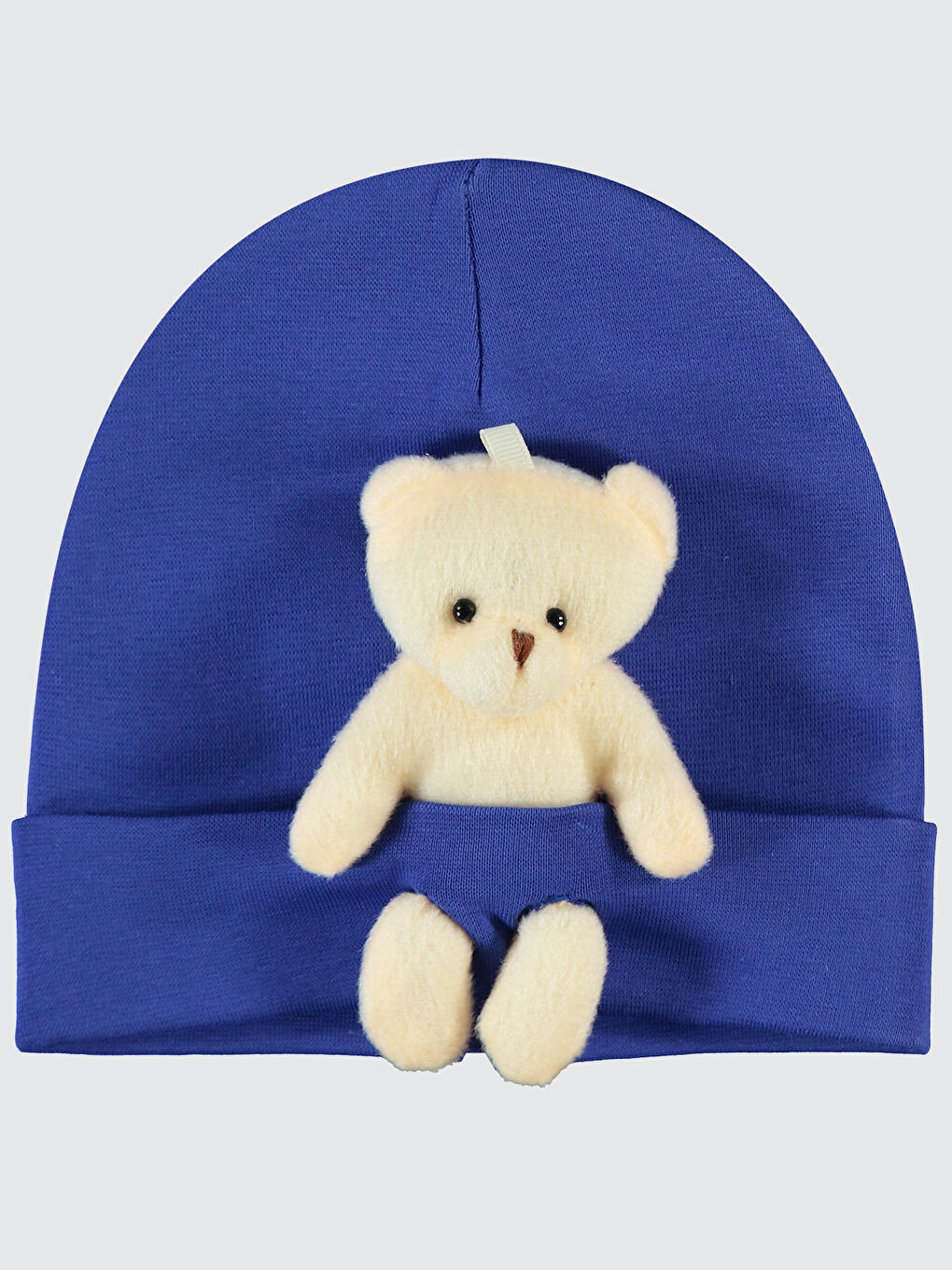 Baby Bebek Oyuncaklı Şapka Saks Mavisi