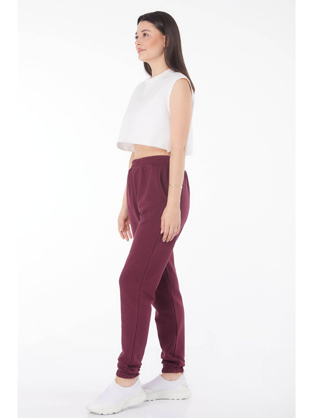 Orta Kadın Bordo Eşofman Altı - 25705-3