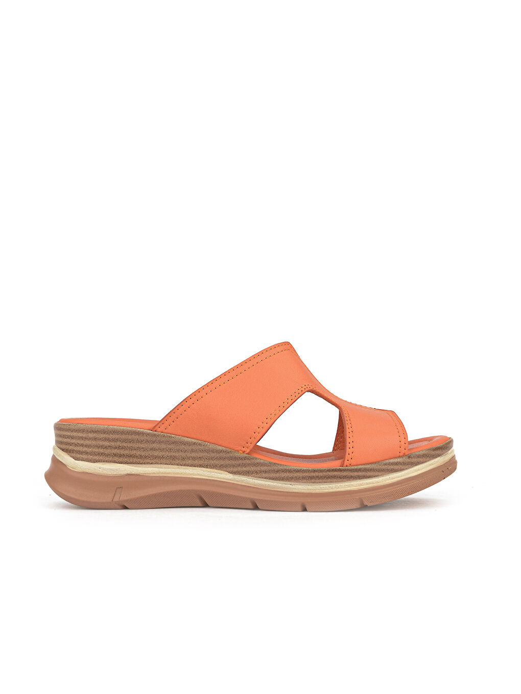 Kadın Hakiki Deri Dolgu Terlik 1611020Z2565 Turuncu