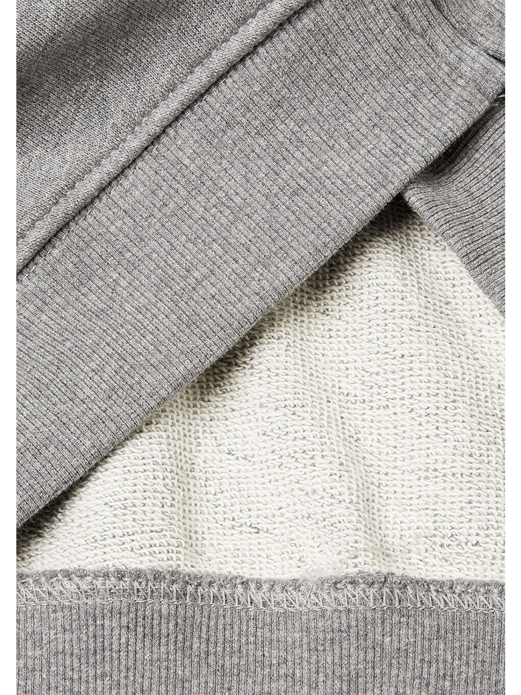 Gri Erkek Çocuk Antrasit Melanj Baskılı Önü Fermuarlı Kapüşonlu Oversize Sweatshirt-2