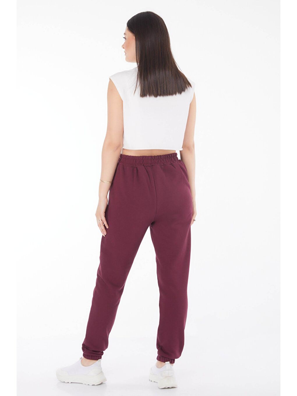 Orta Kadın Bordo Eşofman Altı - 25705-4