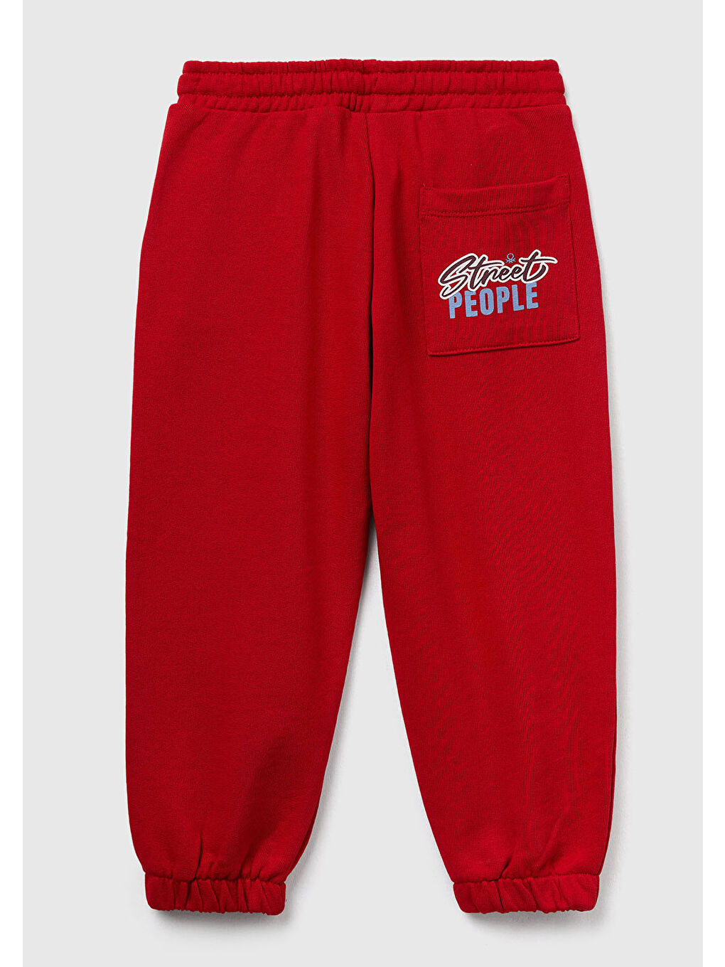 Erkek Çocuk Kırmızı Baskılı Beli ve Bileği Lastikli İpli  Eşofman Altı-1