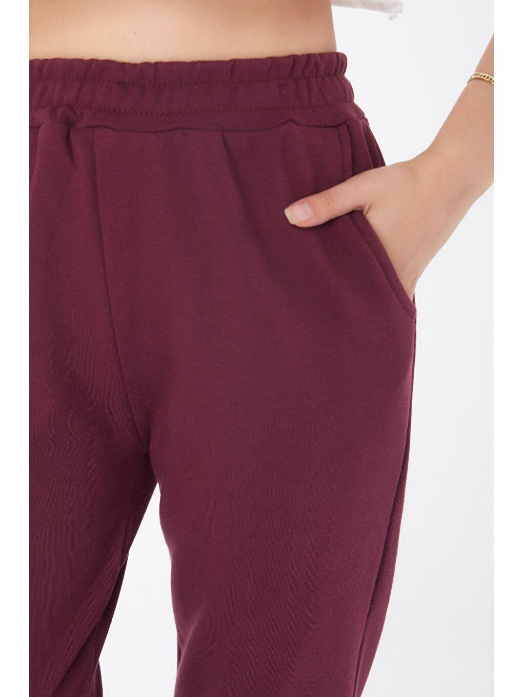 Orta Kadın Bordo Eşofman Altı - 25705-5