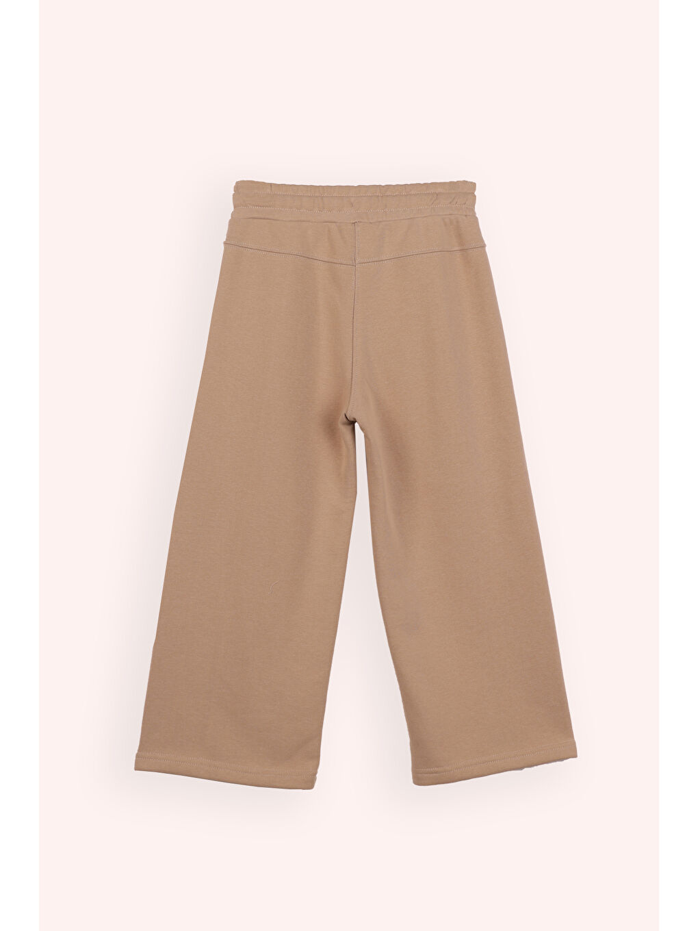 Kız Çocuk Bol Paça Eşofman Alt Bej-2