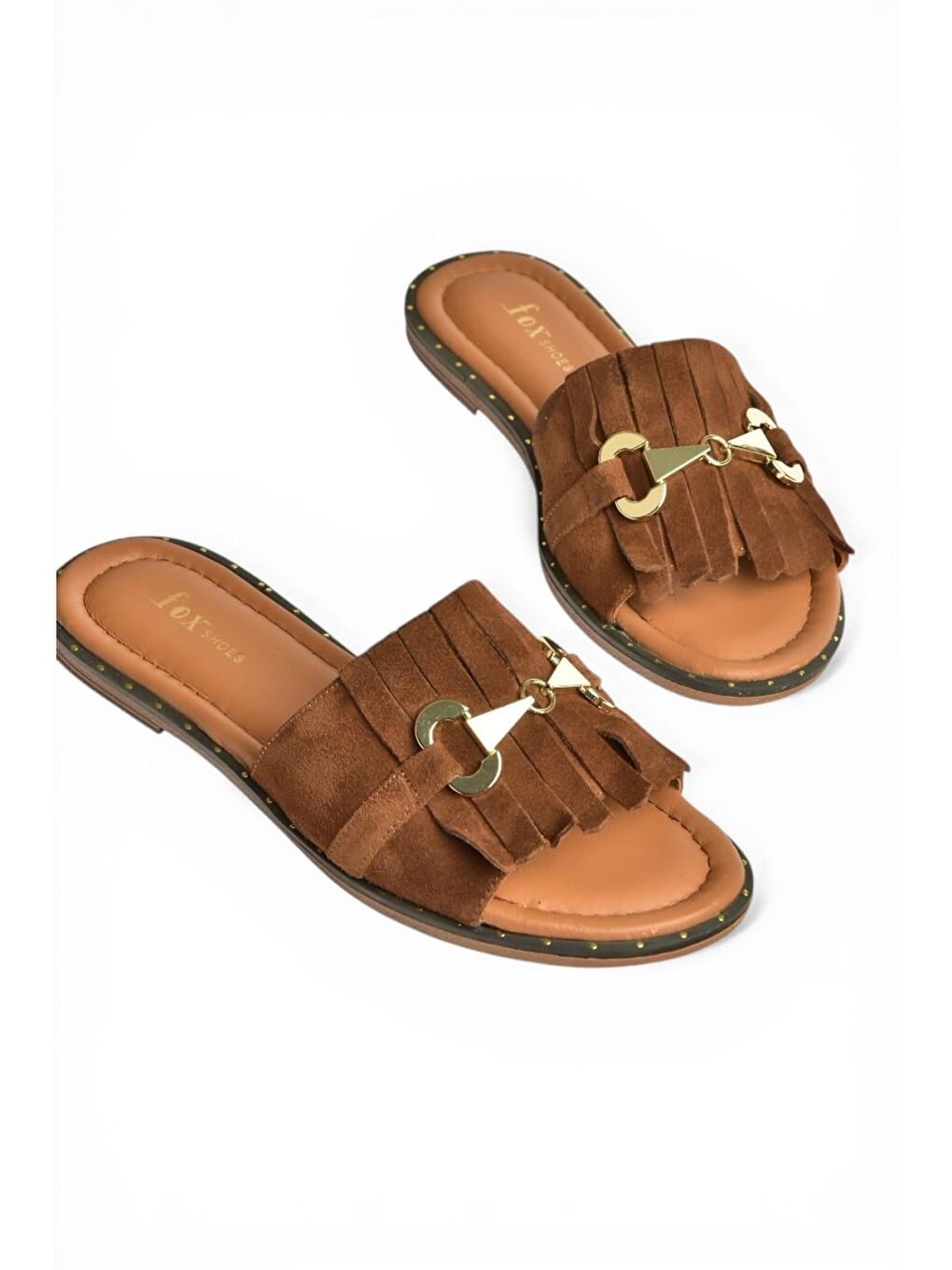 Kahverengi Taba Kadın Terlik Y291873002-1