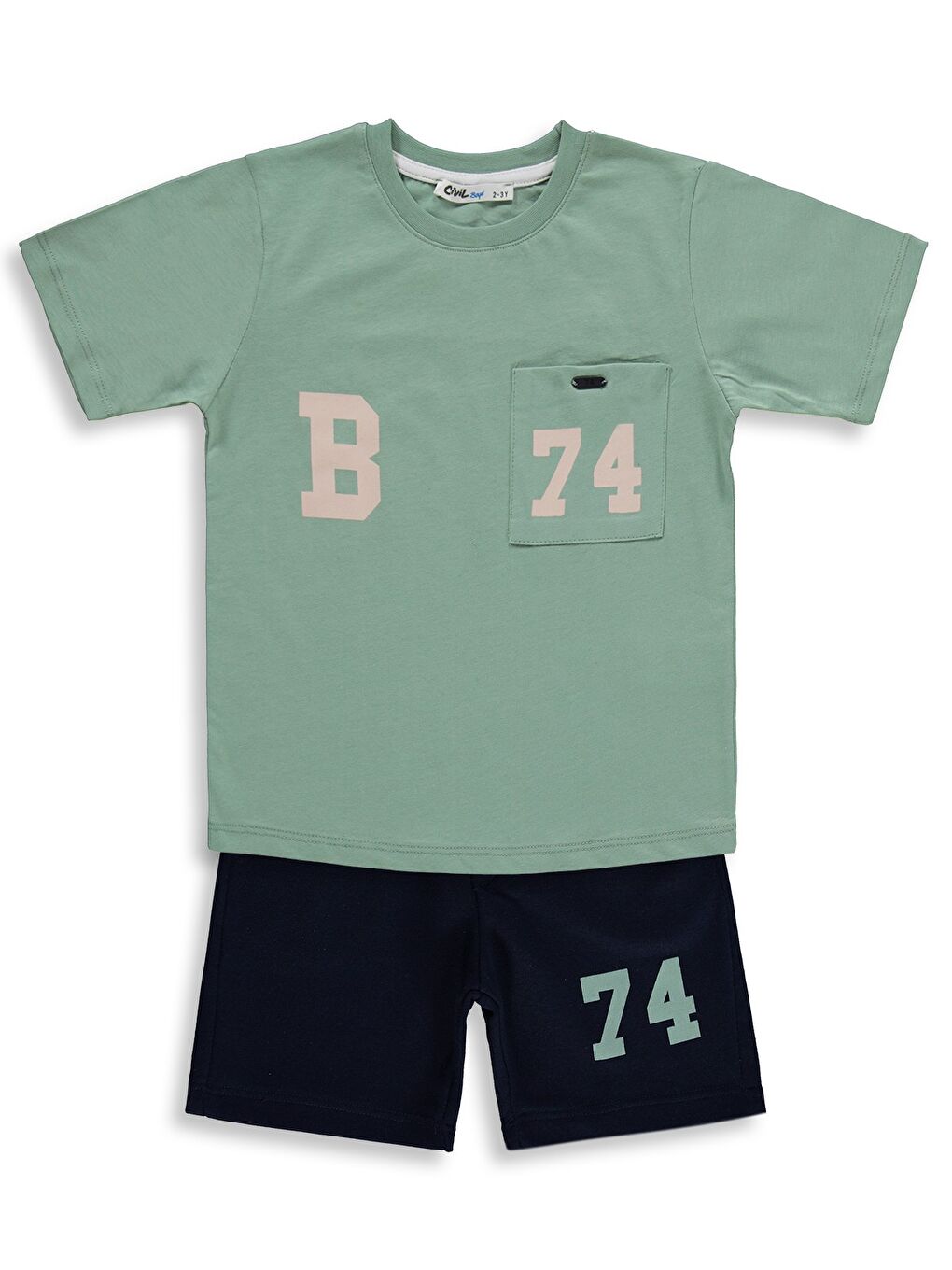 Boys Erkek Çocuk B 74 Baskılı 2-5 Yaş Takım - Yeşil