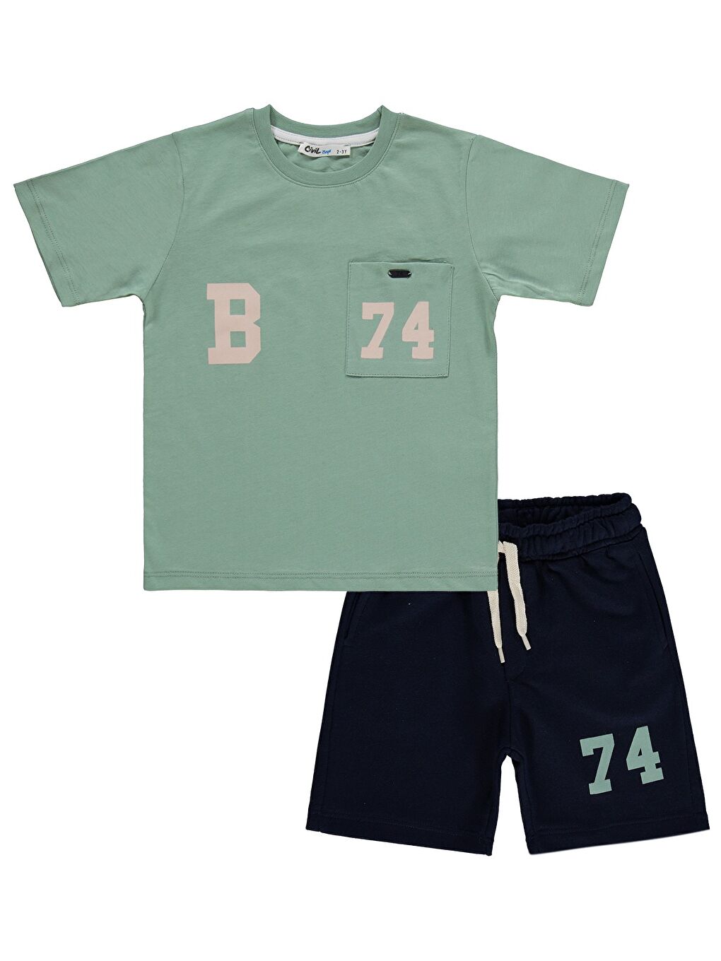 Boys Erkek Çocuk B 74 Baskılı 2-5 Yaş Takım - Yeşil-3