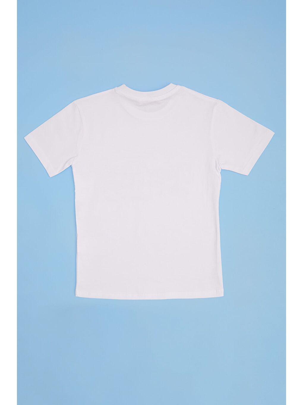 Beyaz New York Baskılı Bisiklet Yaka Erkek Çocuk Tişört-1