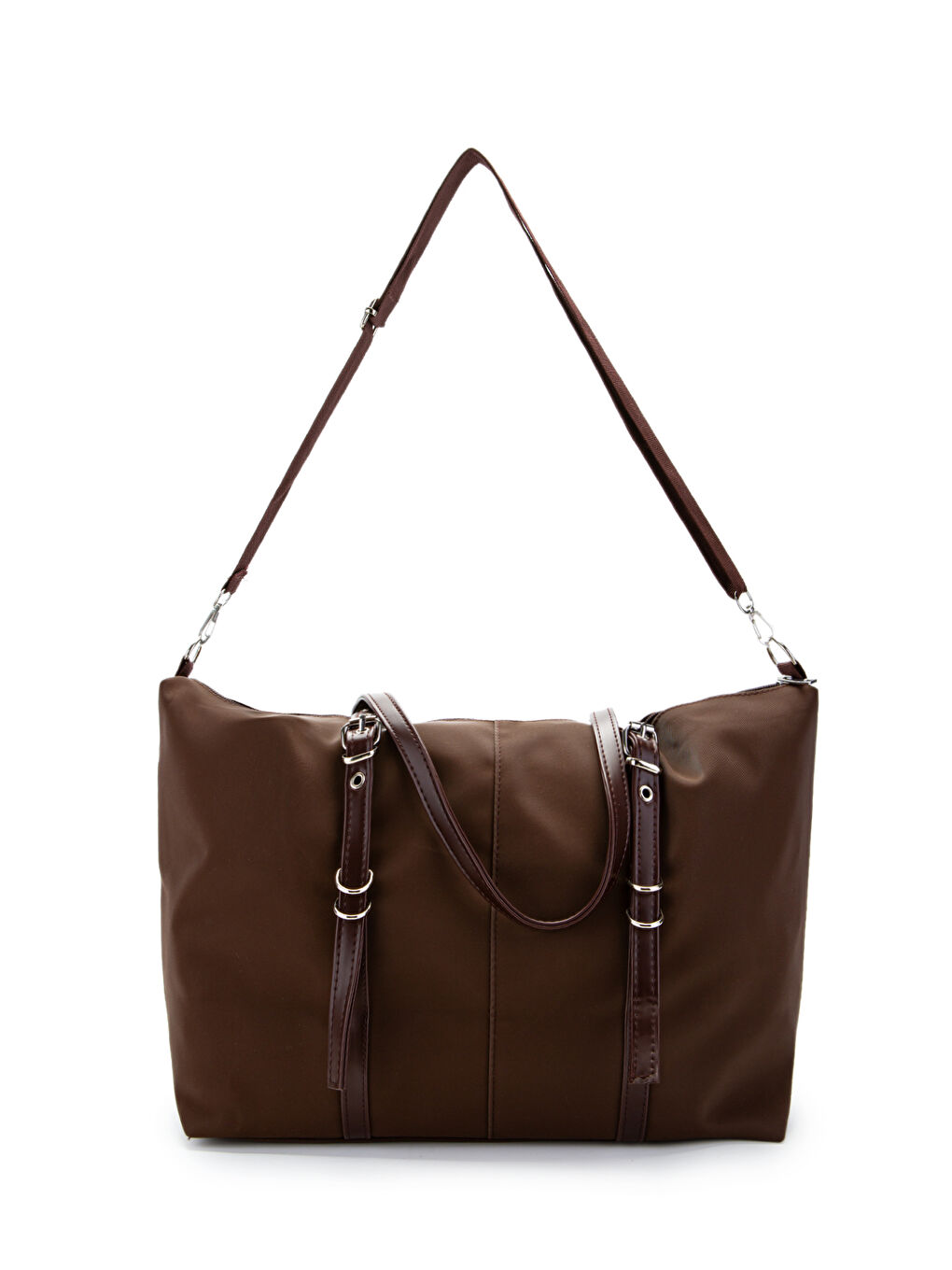 Cep Detaylı Suni Deri Kadın Kol Çanta Glide Kahverengi-2