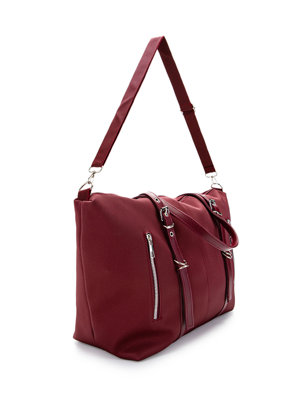 Cep Detaylı Suni Deri Kadın Kol Çanta Glide Bordo-1