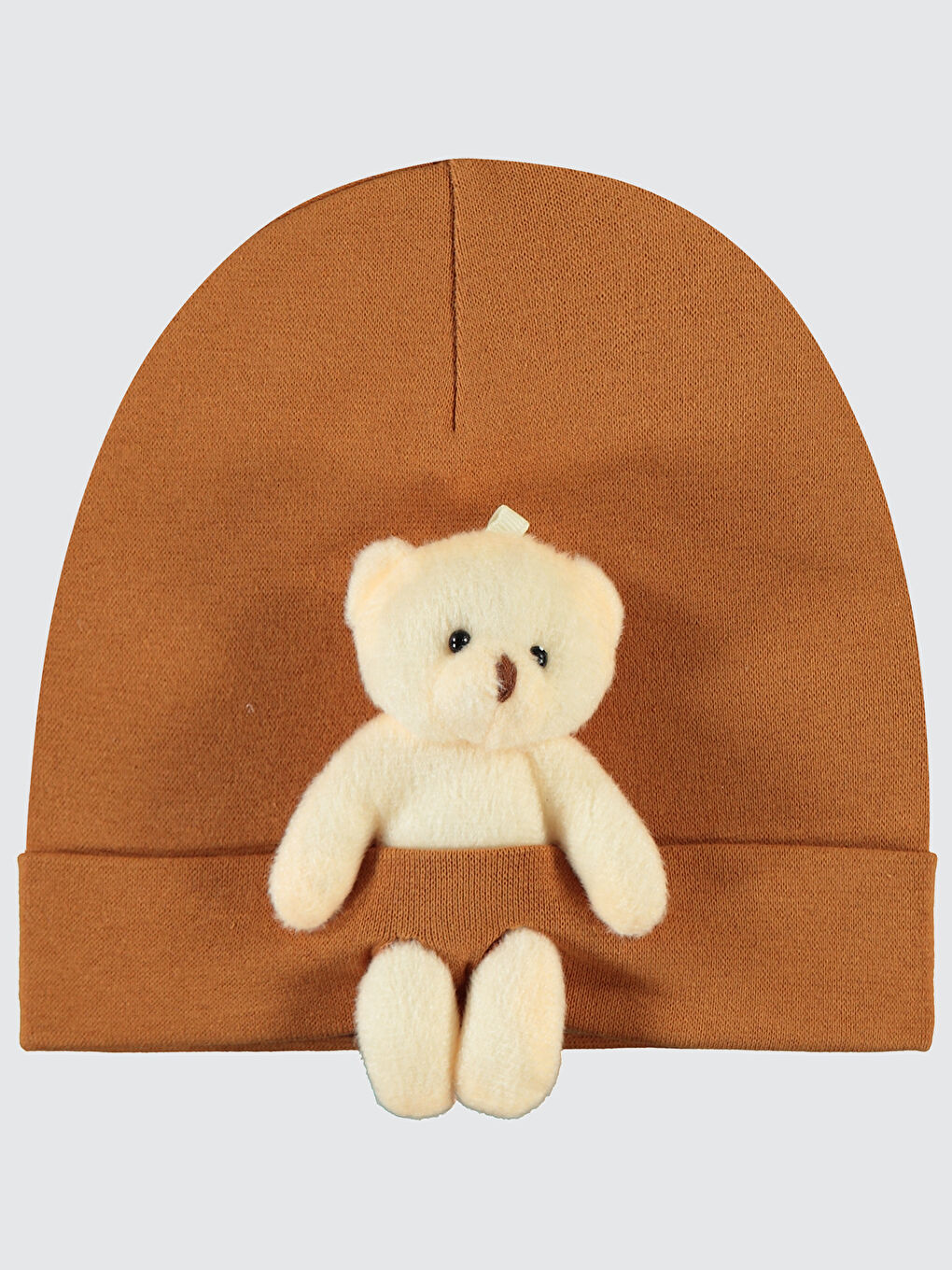 Kahverengi Baby Bebek Oyuncaklı Şapka Kahve