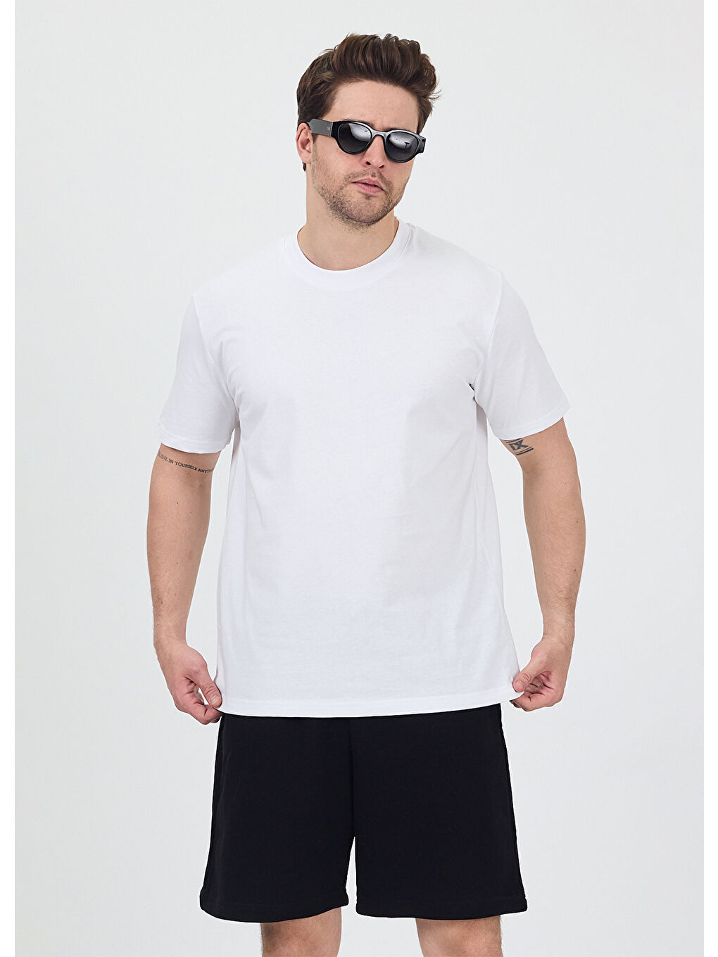 Erkek Basic Beyaz T-Shirt
