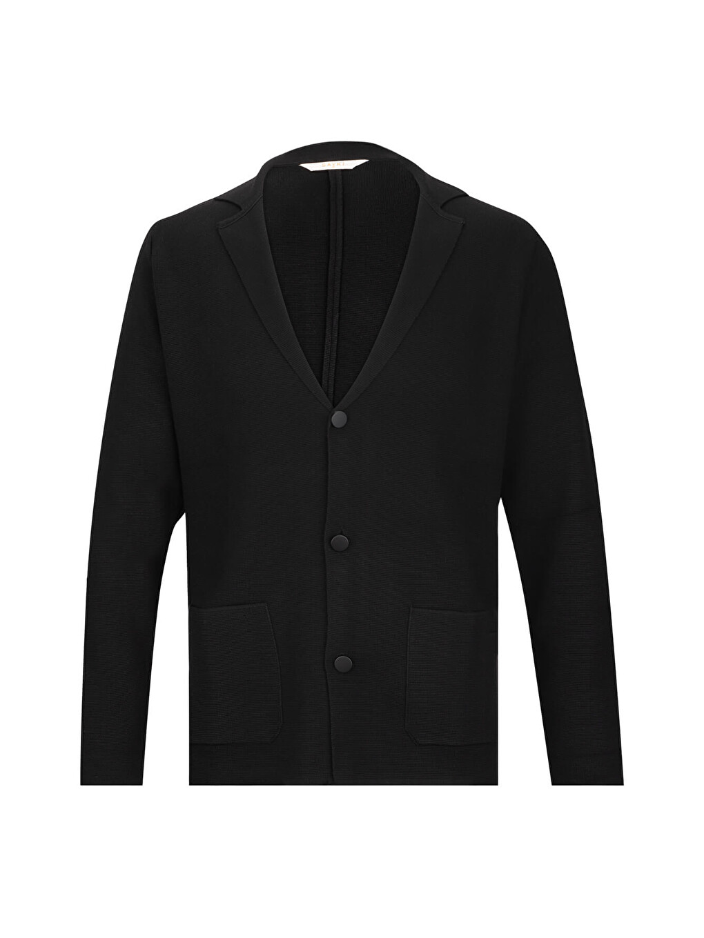 Siyah Regular Fit Düğmeli Triko Ceket