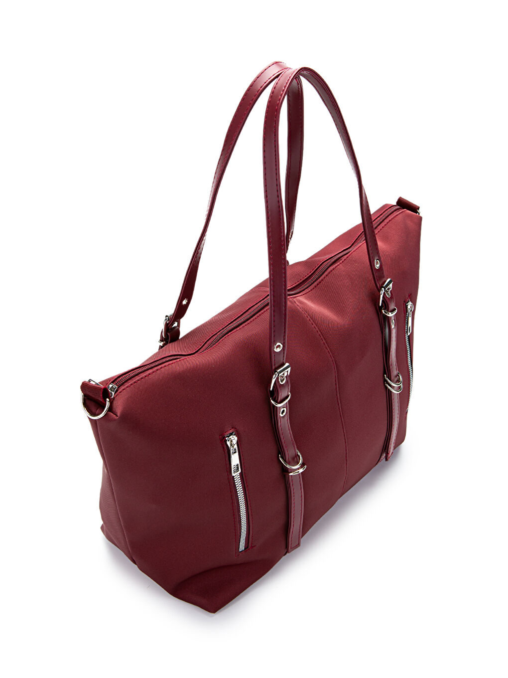 Cep Detaylı Suni Deri Kadın Kol Çanta Glide Bordo-3