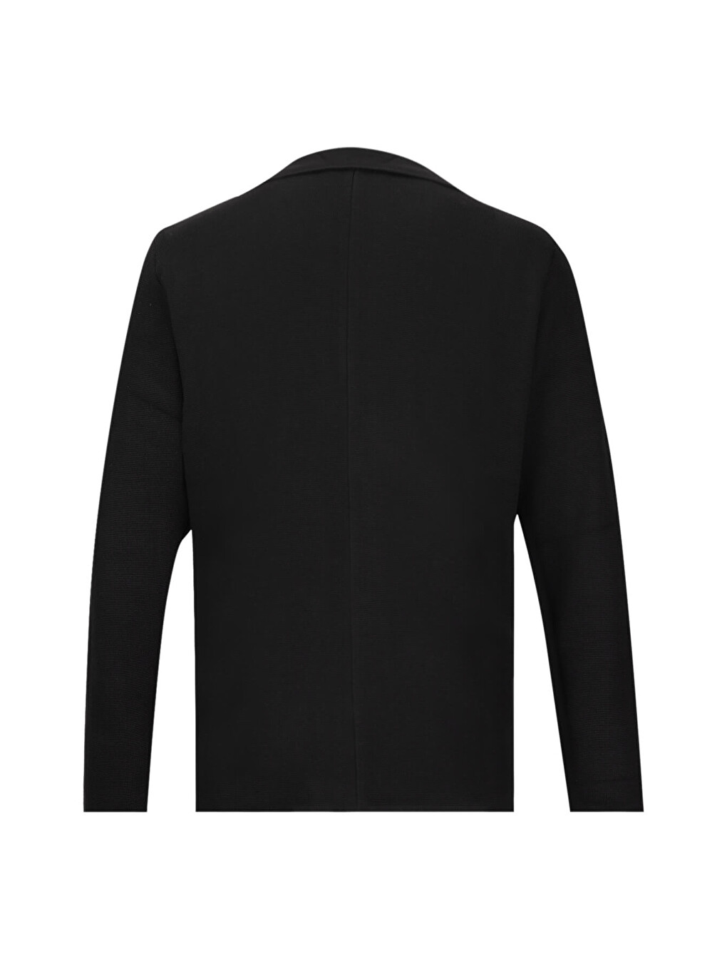 Siyah Regular Fit Düğmeli Triko Ceket-1