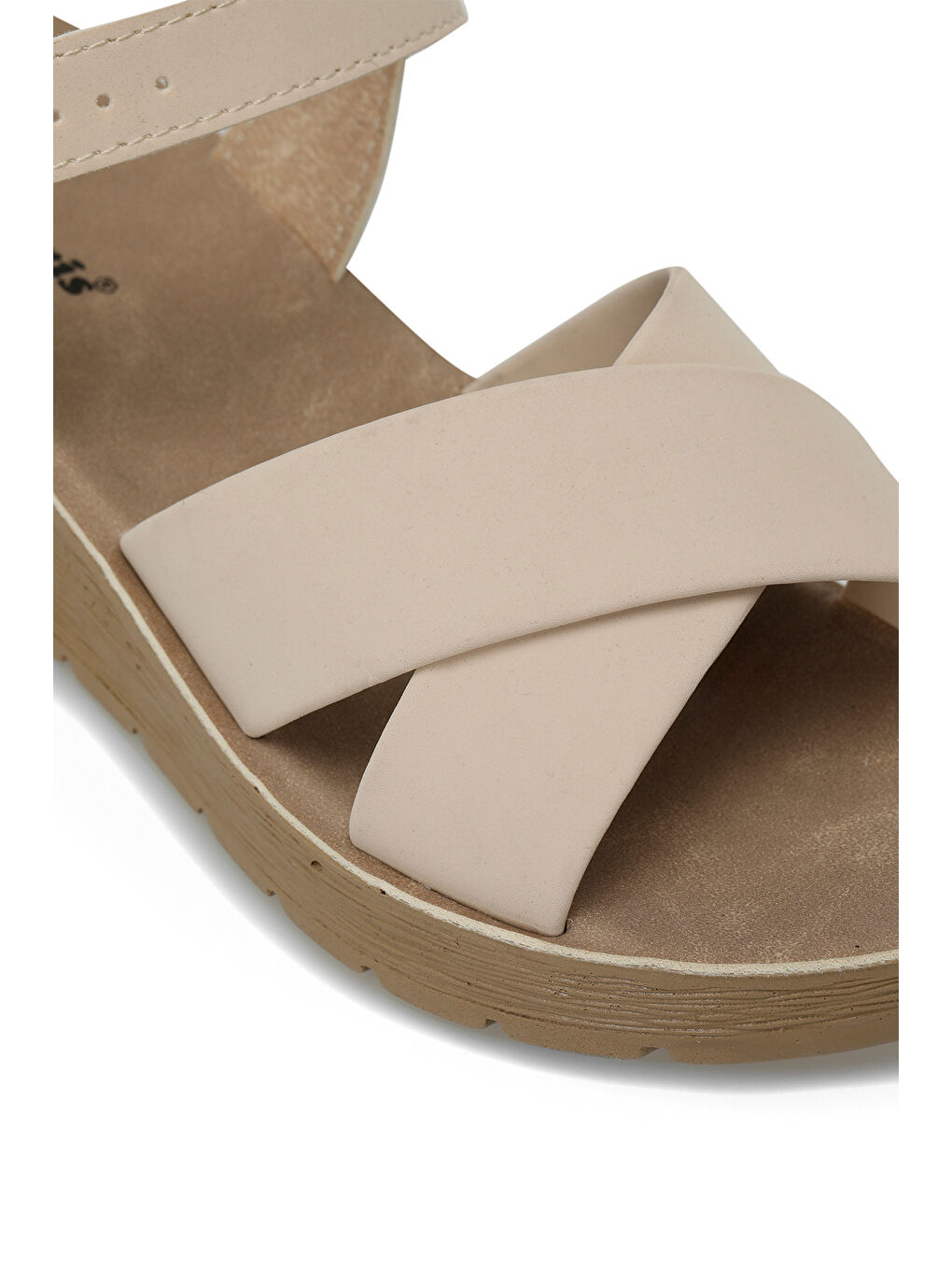 315560.Z 4FX Bej Kadın Dolgu Topuk Sandalet-6