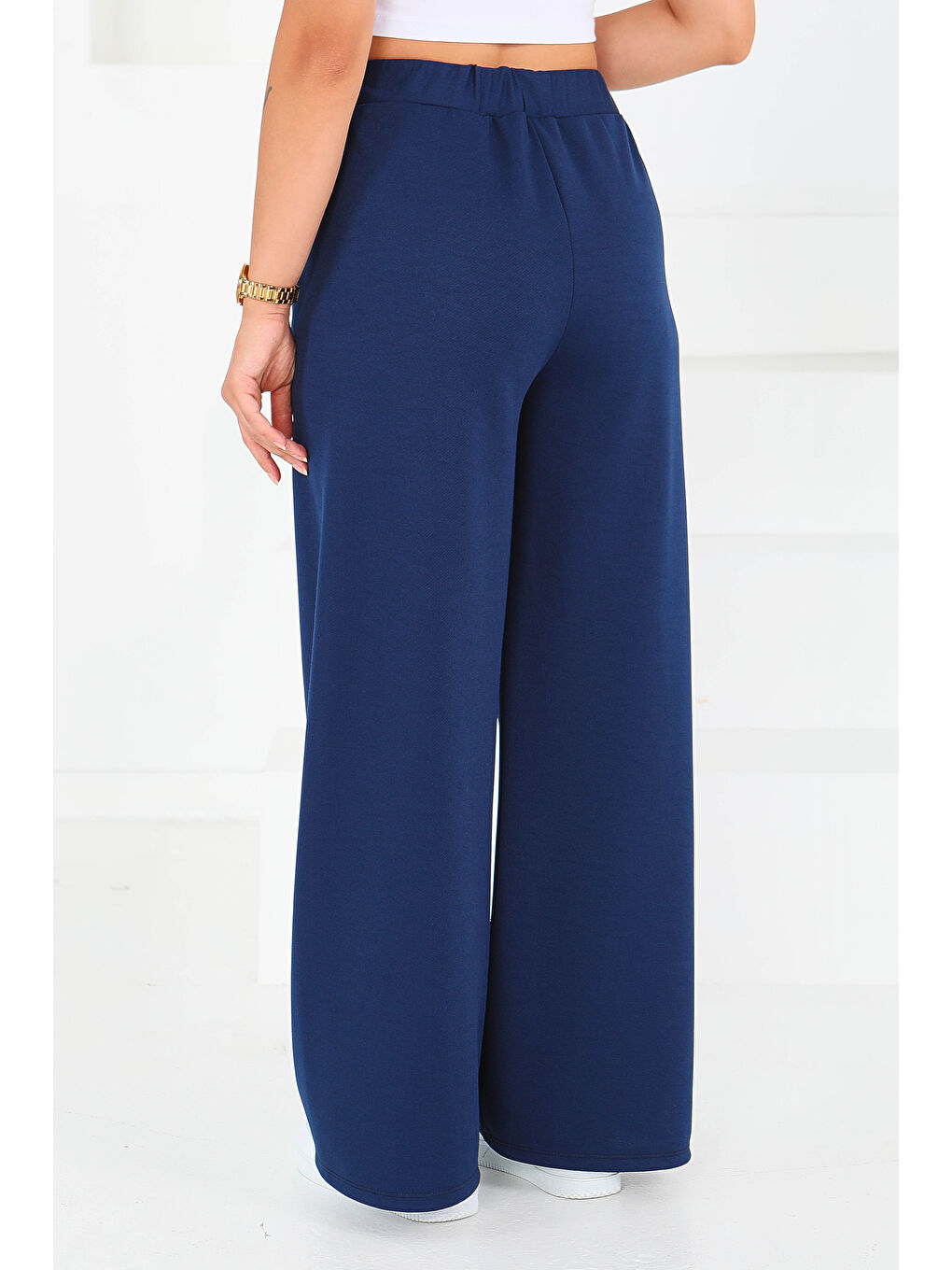 Önden Bağlamalı Pantolon Lacivert - 27553-4