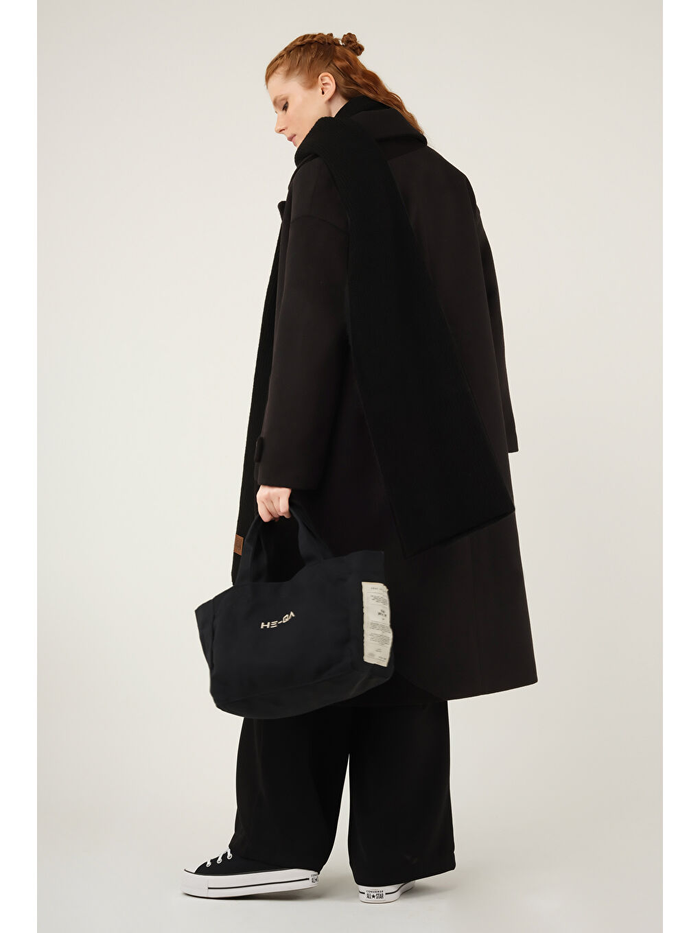 Kolu Apolet Detaylı Kaban Siyah-3