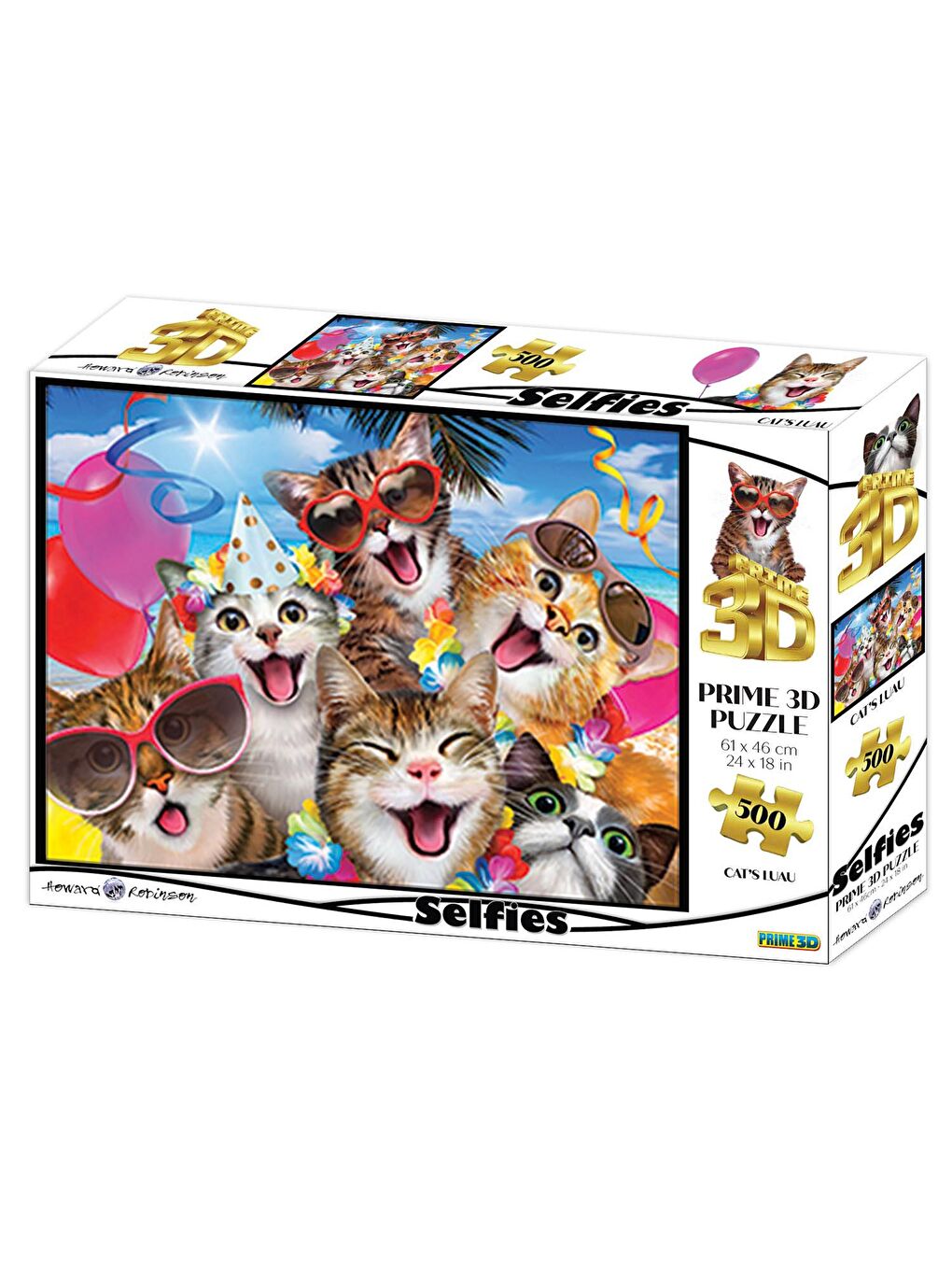 Prime 3D Renksiz Kediler Partide 500 Parça Yetişkin Puzzle 10467