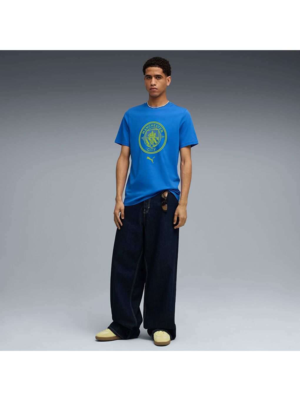 Mavi Manchester CITY FtblCulture Erkek Tişört-1