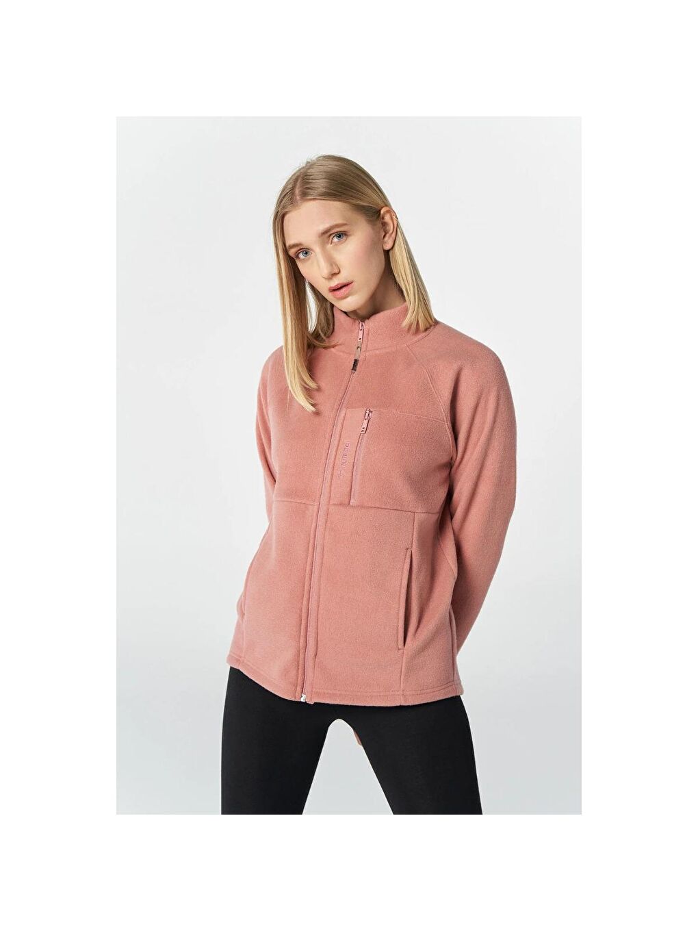 Nepeta Kadın Pembe Fermuarlı Sweatshirt-1