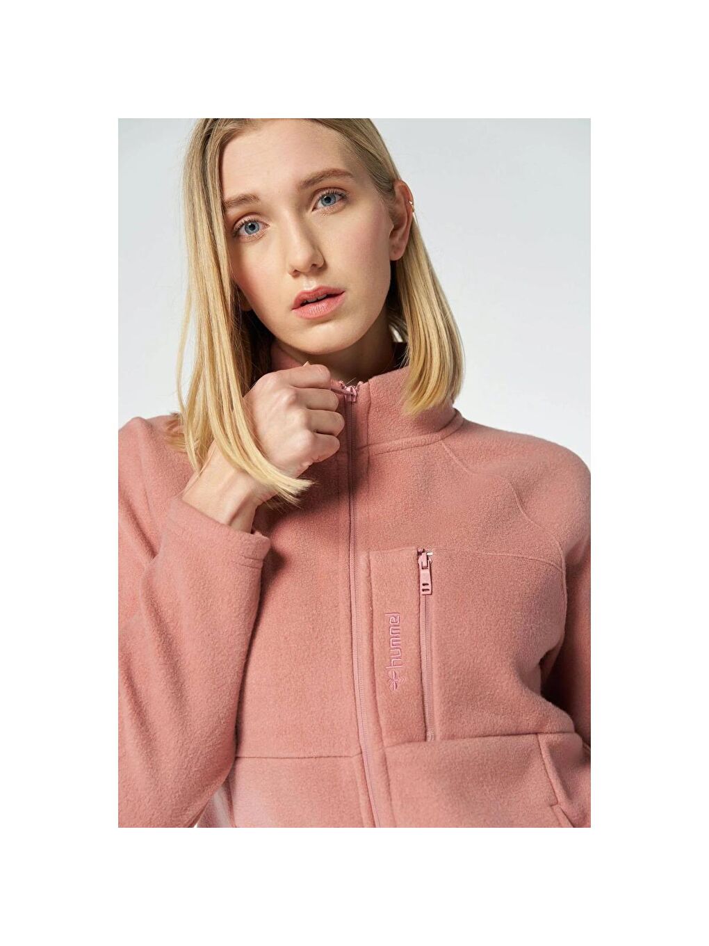 Nepeta Kadın Pembe Fermuarlı Sweatshirt-2