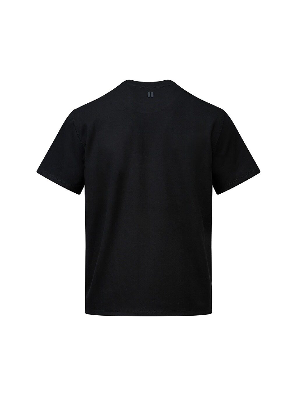 Siyah Regular Fit Bisiklet Yaka Tişört-2
