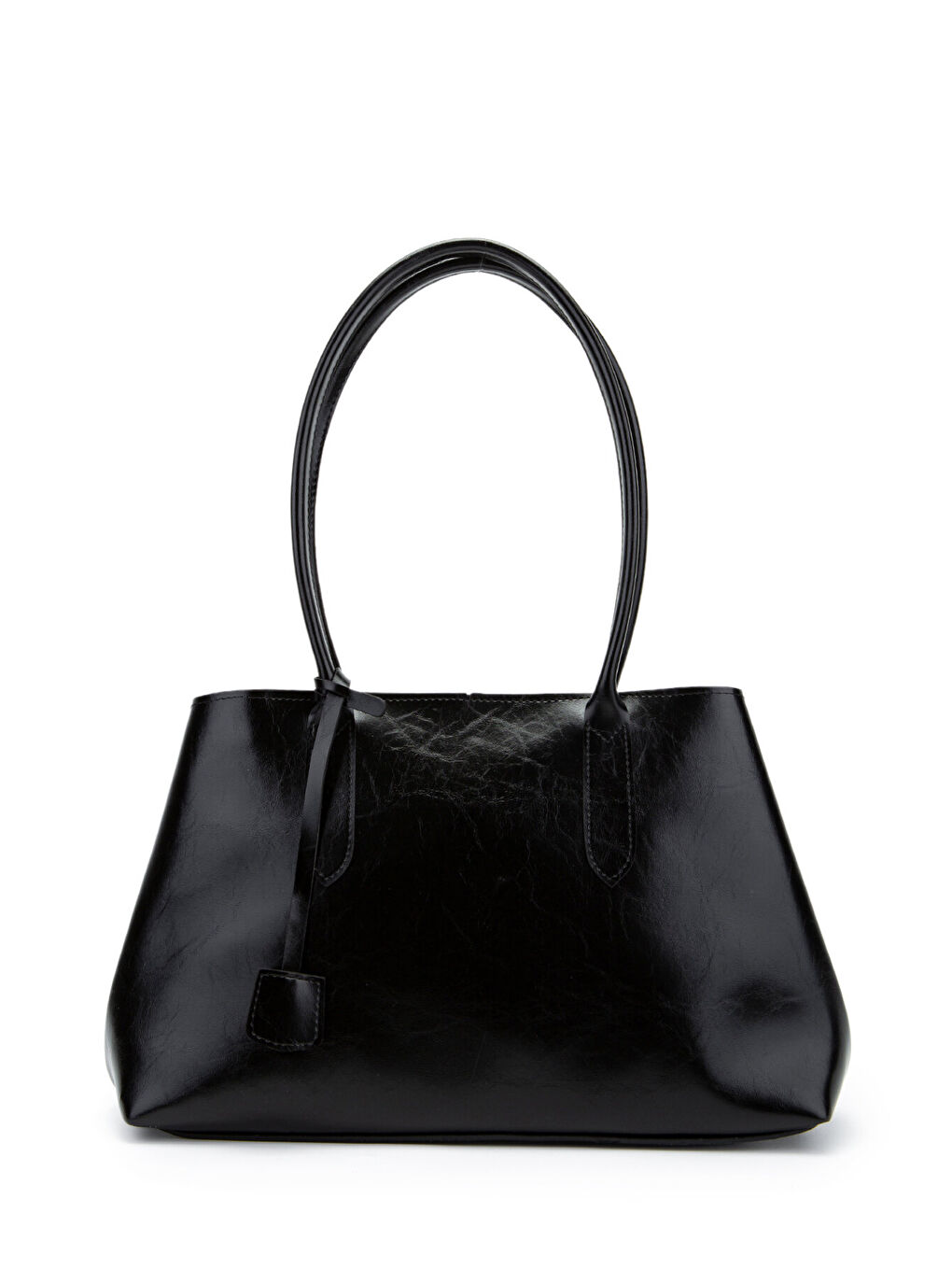 Deri Aksesuarlı Vegas Kadın Kol Çanta Siyah