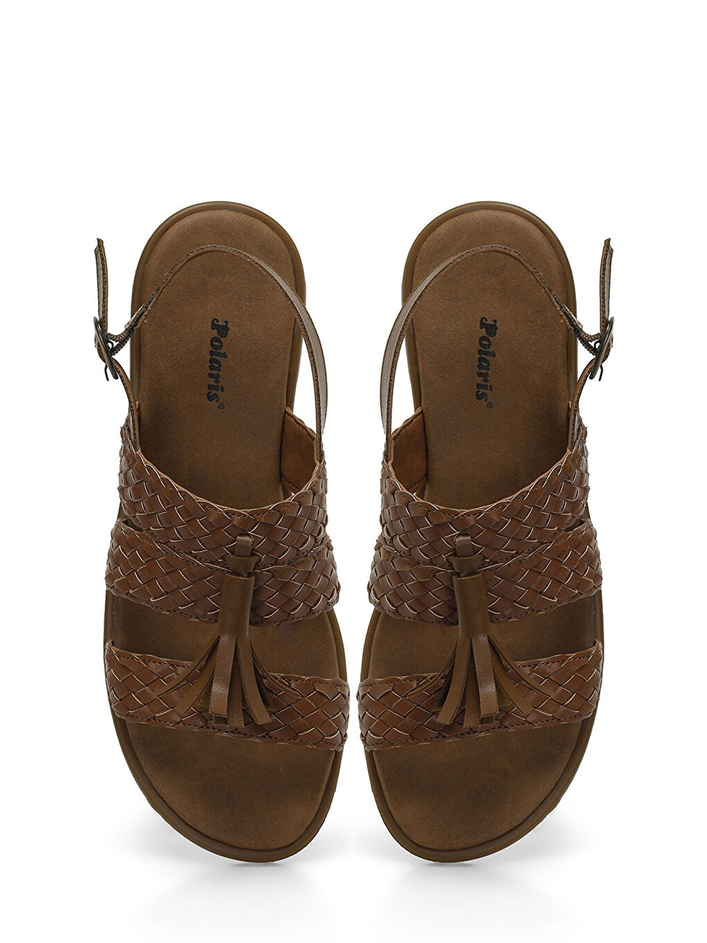 Kahverengi 323084.Z 4FX Taba Kadın Düz Sandalet-3