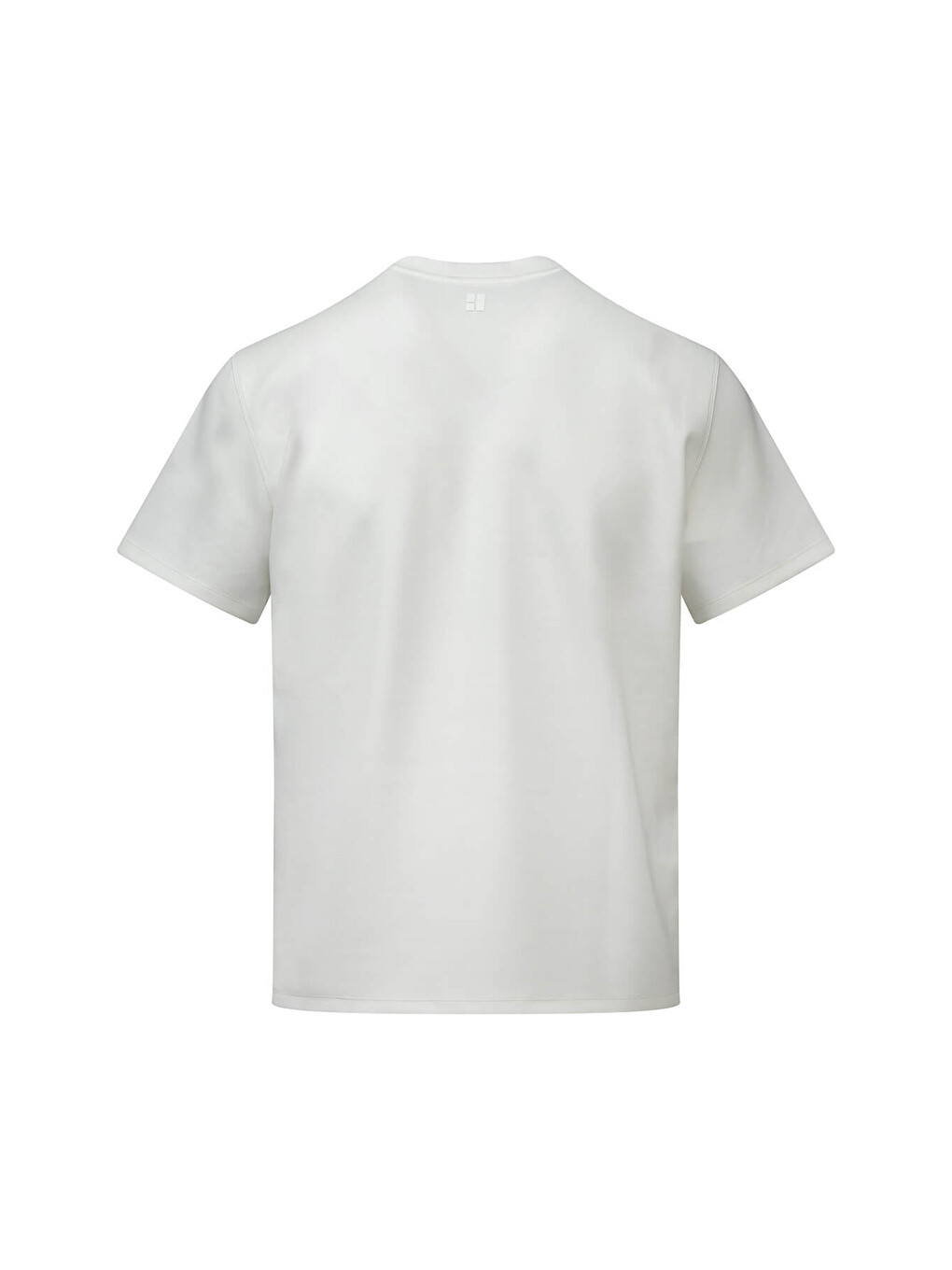 Beyaz Regular Fit Bisiklet Yaka Tişört-2