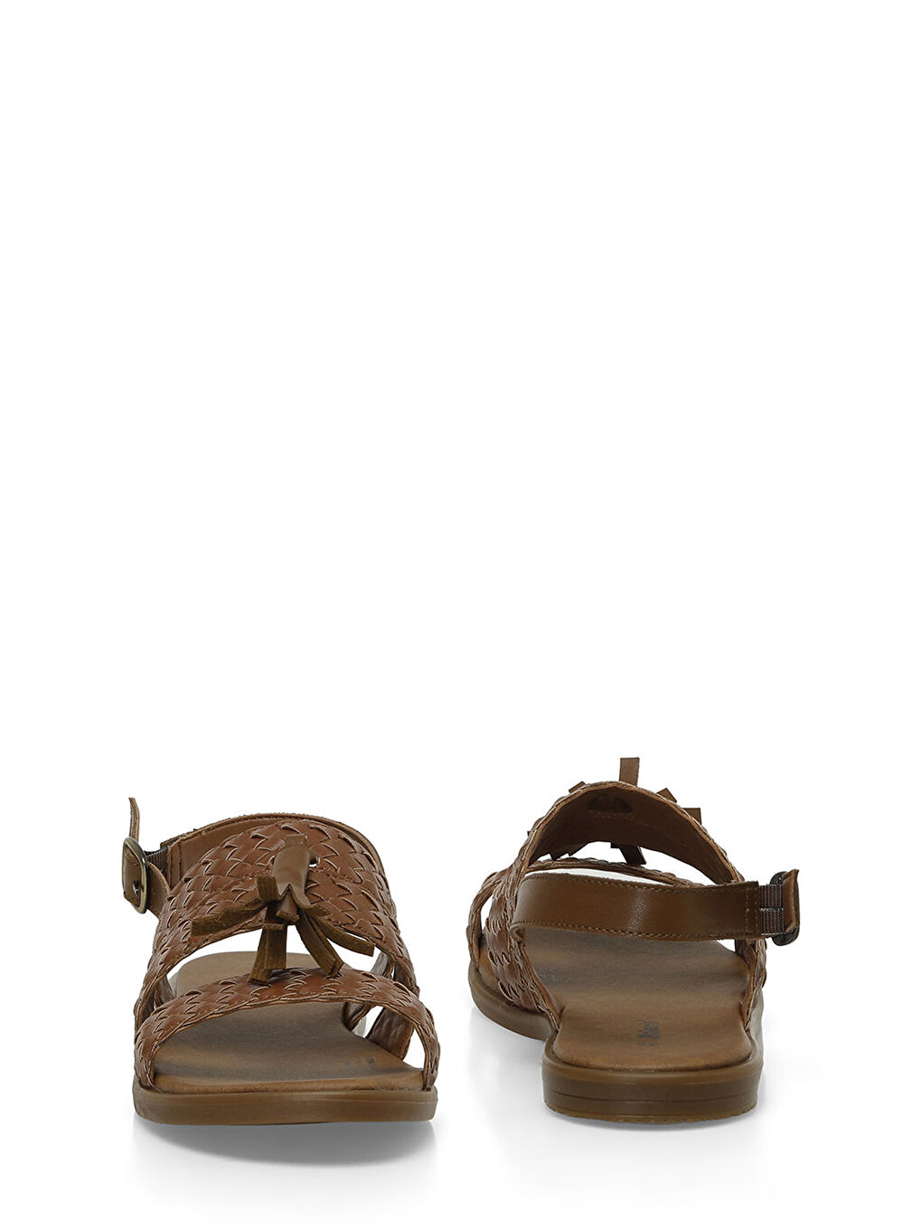 Kahverengi 323084.Z 4FX Taba Kadın Düz Sandalet-4