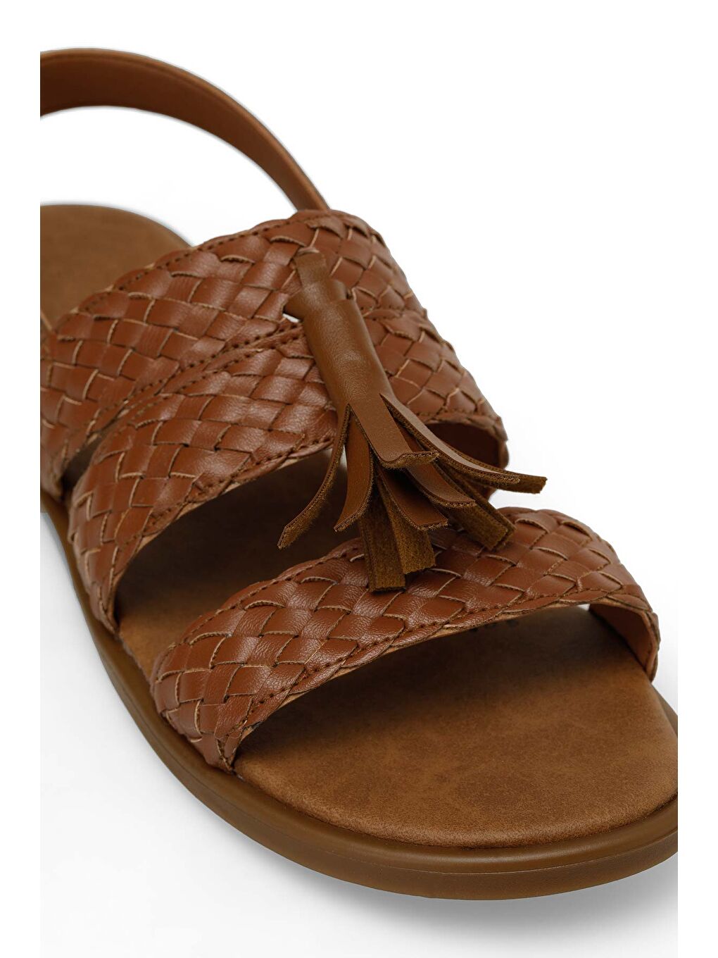 Kahverengi 323084.Z 4FX Taba Kadın Düz Sandalet-6