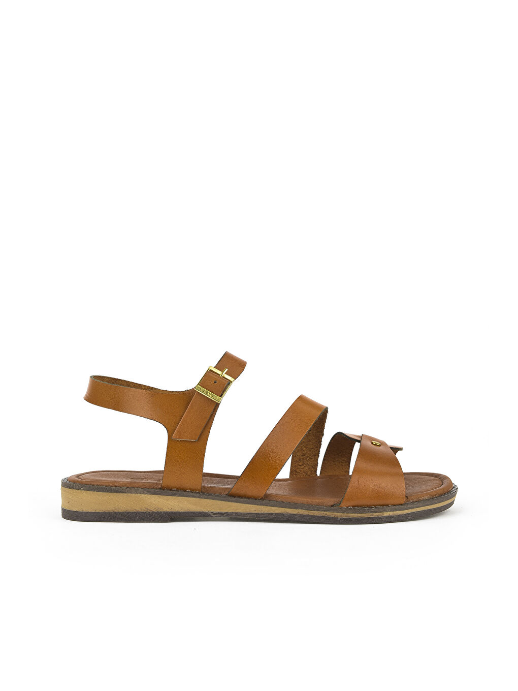Kahverengi Kadın Hakiki Deri Sandalet 1511010Z4012 Taba