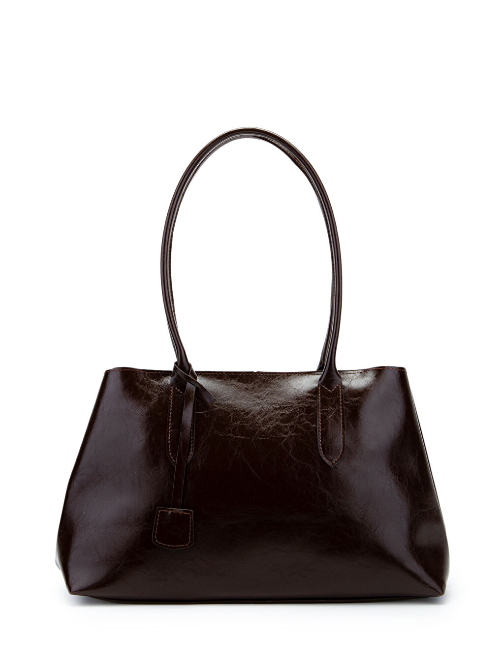 Deri Aksesuarlı Vegas Kadın Kol Çanta Kahverengi