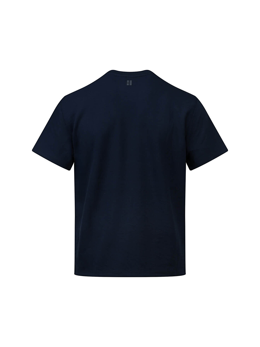 Lacivert Regular Fit Bisiklet Yaka Tişört-2