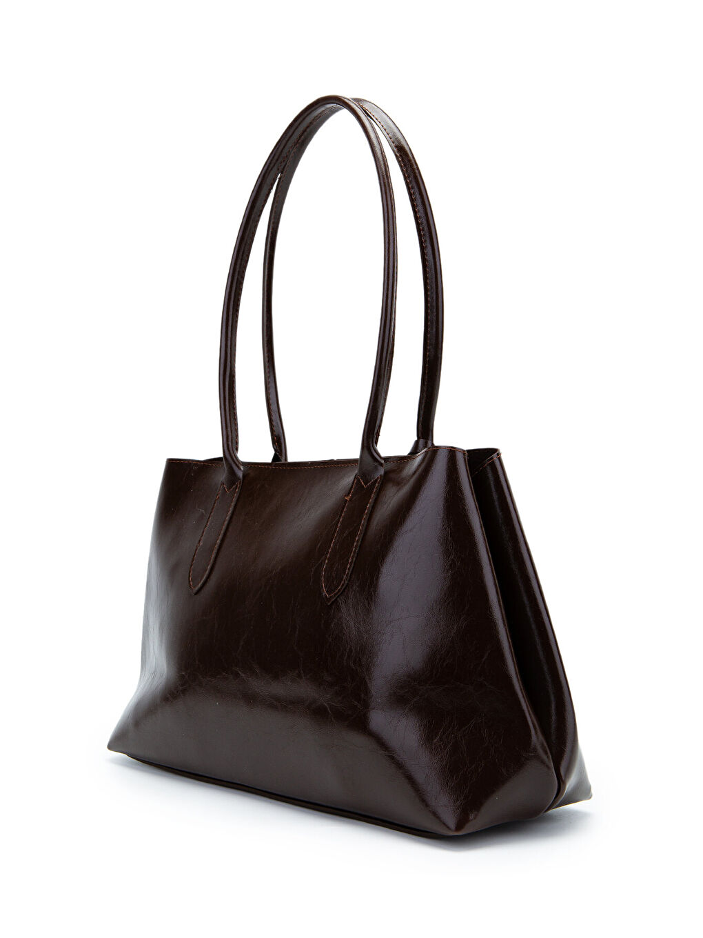 Deri Aksesuarlı Vegas Kadın Kol Çanta Kahverengi-2