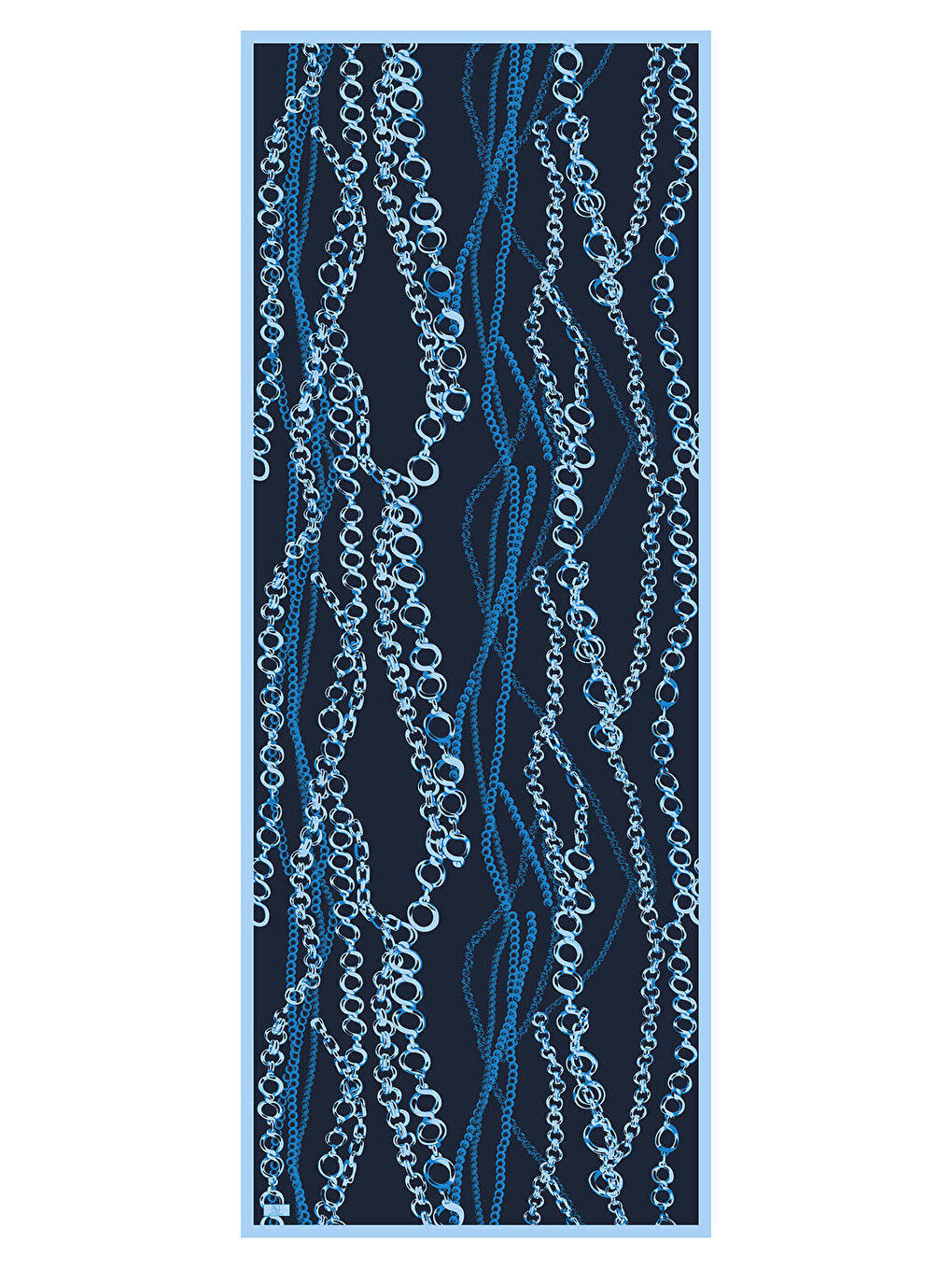 Pamuk Twill Şal Loop Line İndigo-5