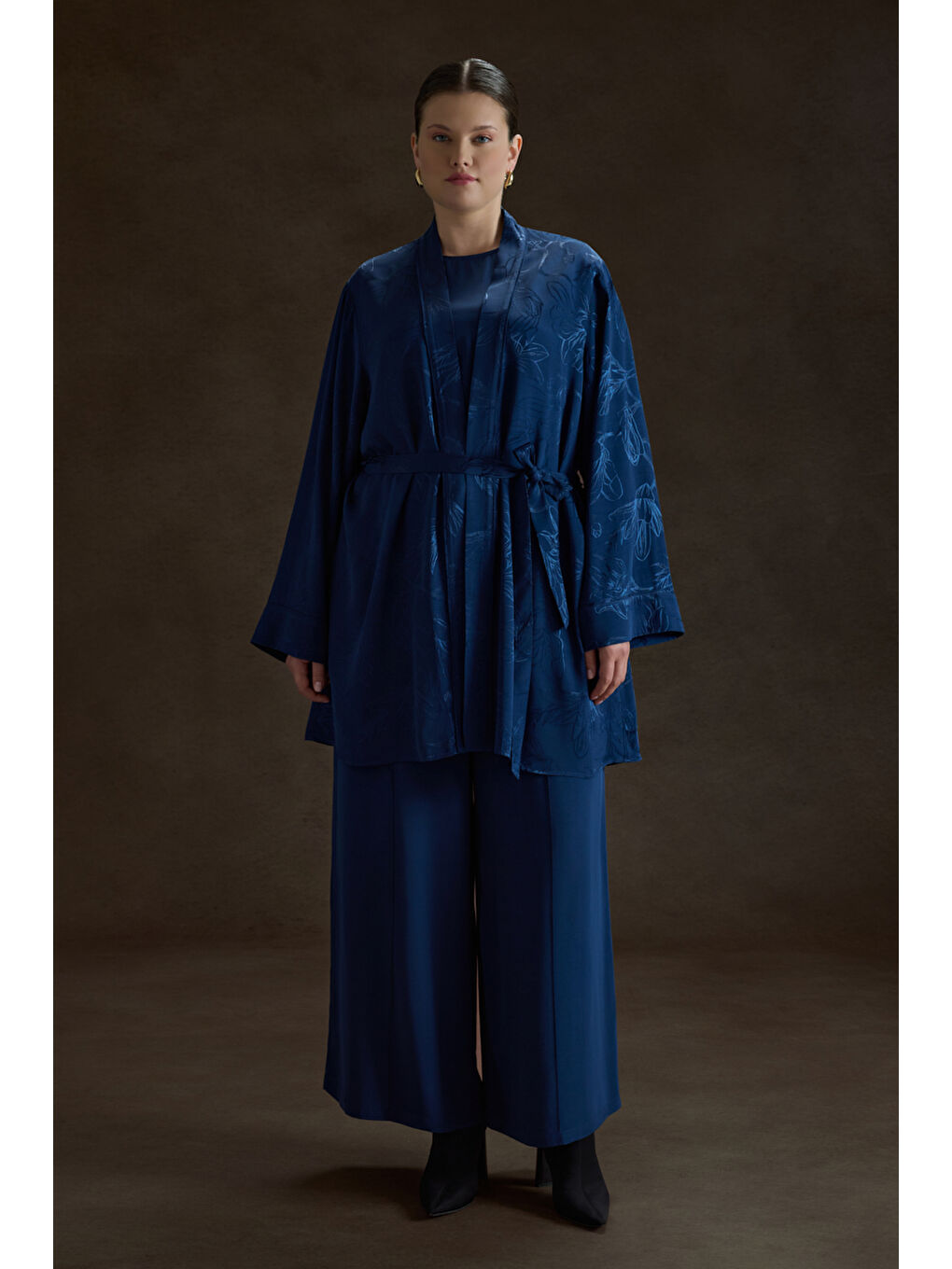 Lacivert Lyocell Pantolon