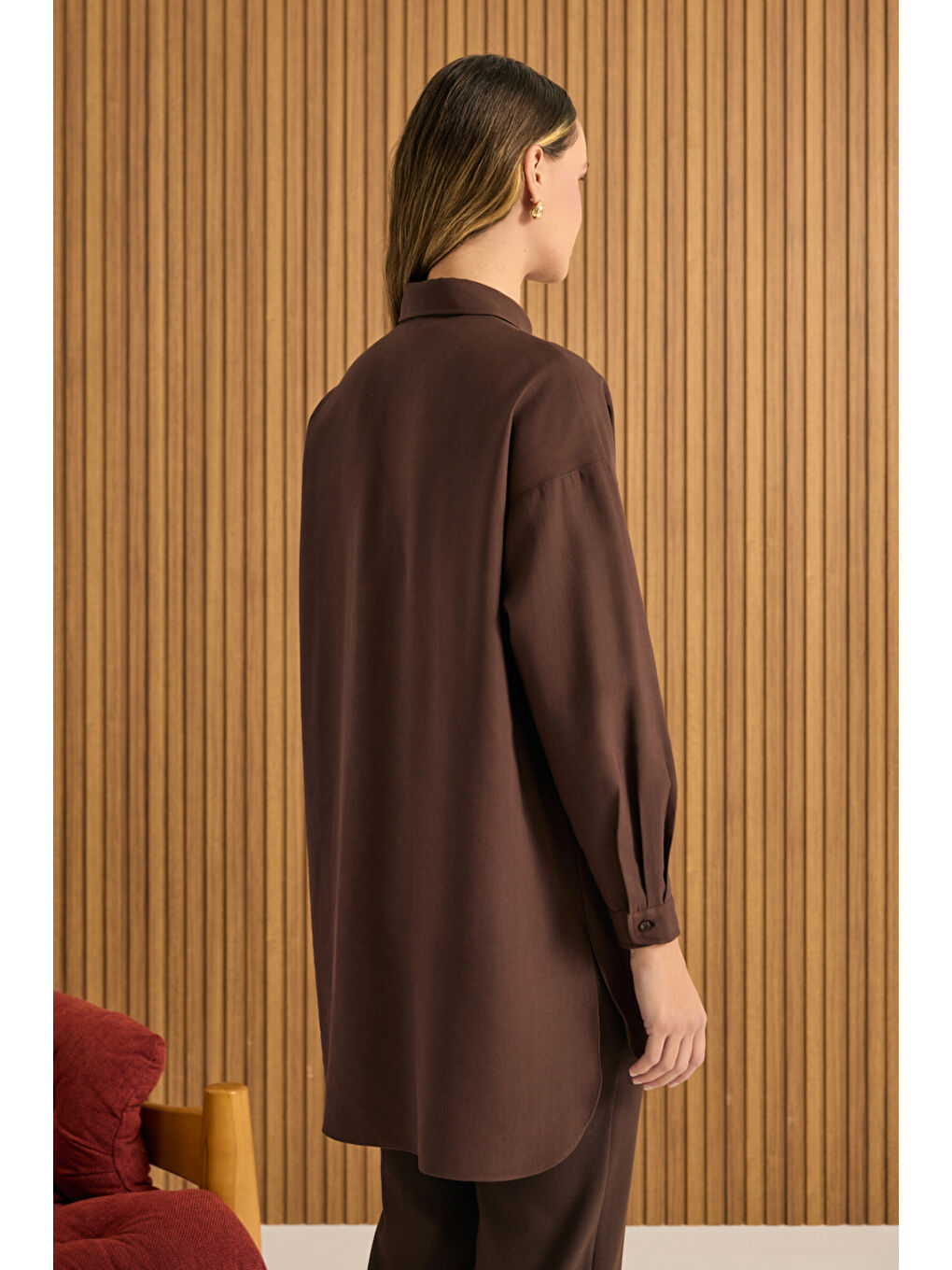 Kahverengi Koza Logolu Modal Tunik-4