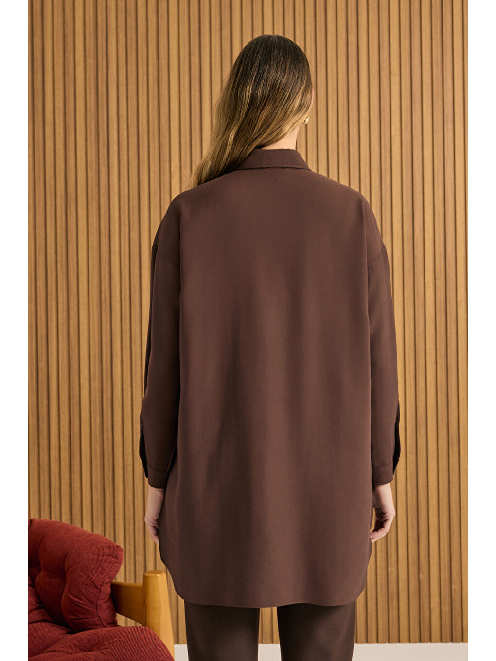 Kahverengi Koza Logolu Modal Tunik-5