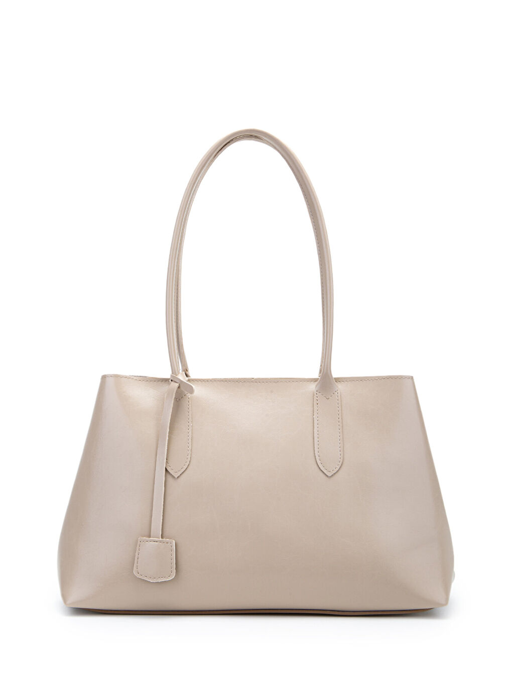 Ekru Deri Aksesuarlı Vegas Kadın Kol Çanta Krem