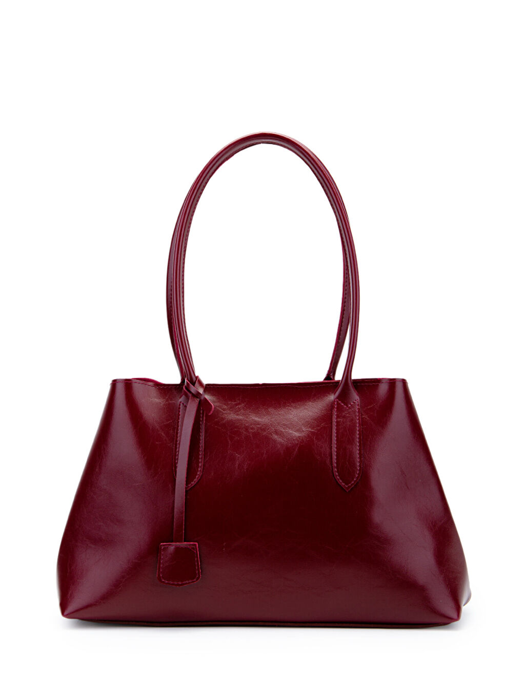 Deri Aksesuarlı Vegas Kadın Kol Çanta Bordo